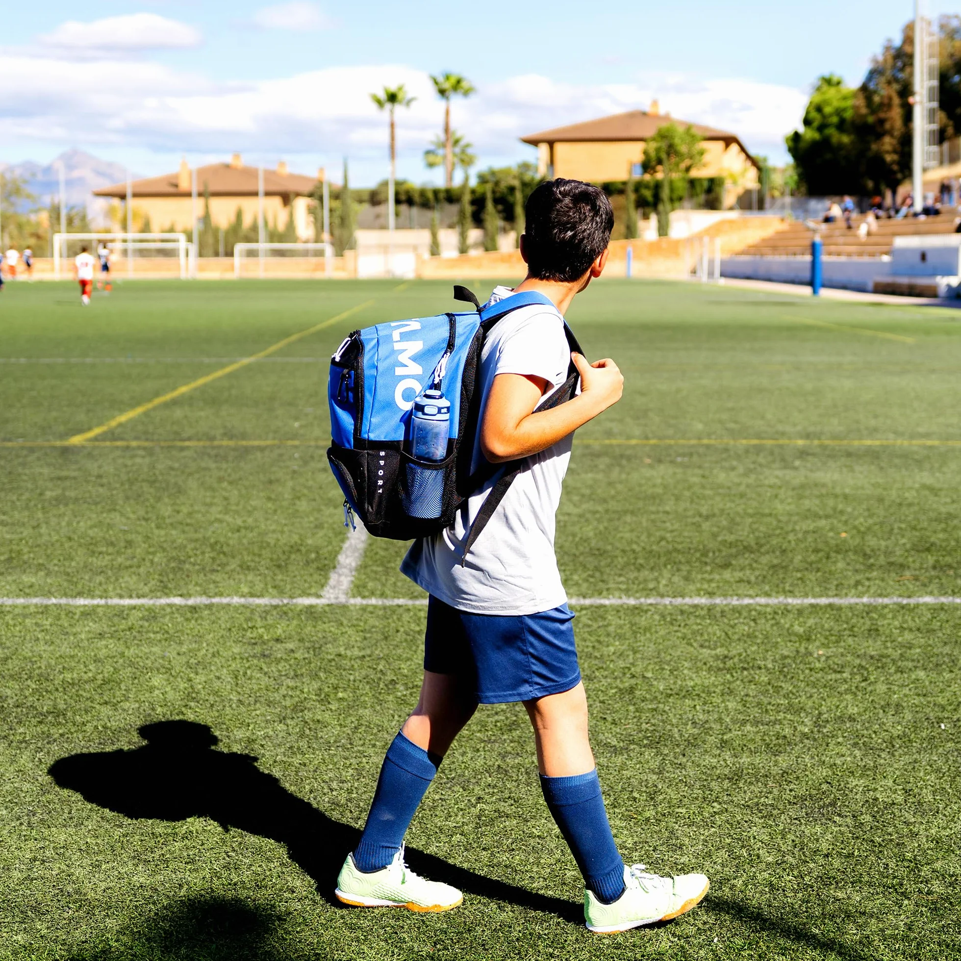 Mochila Fútbol Impermeable con Zapatillero y Compartimento Balón, Niños y Adultos