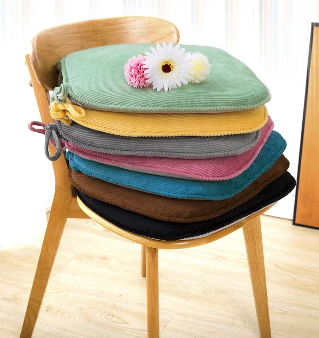 2/4/6/8 paquetes de cojines para silla de comedor en forma de U, almohadillas antideslizantes para silla de cocina y cojín para asiento de comedor con funda lavable a máquina) (gris plateado 41 x 43 c