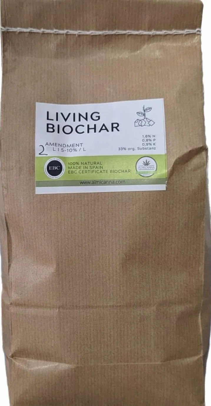 Living BIO-CHAR – Carbón Vegetal para Cultivo de Plantas – Enmienda para Living Soil y Terra Preta – Activador Biológico del Suelo (2L)