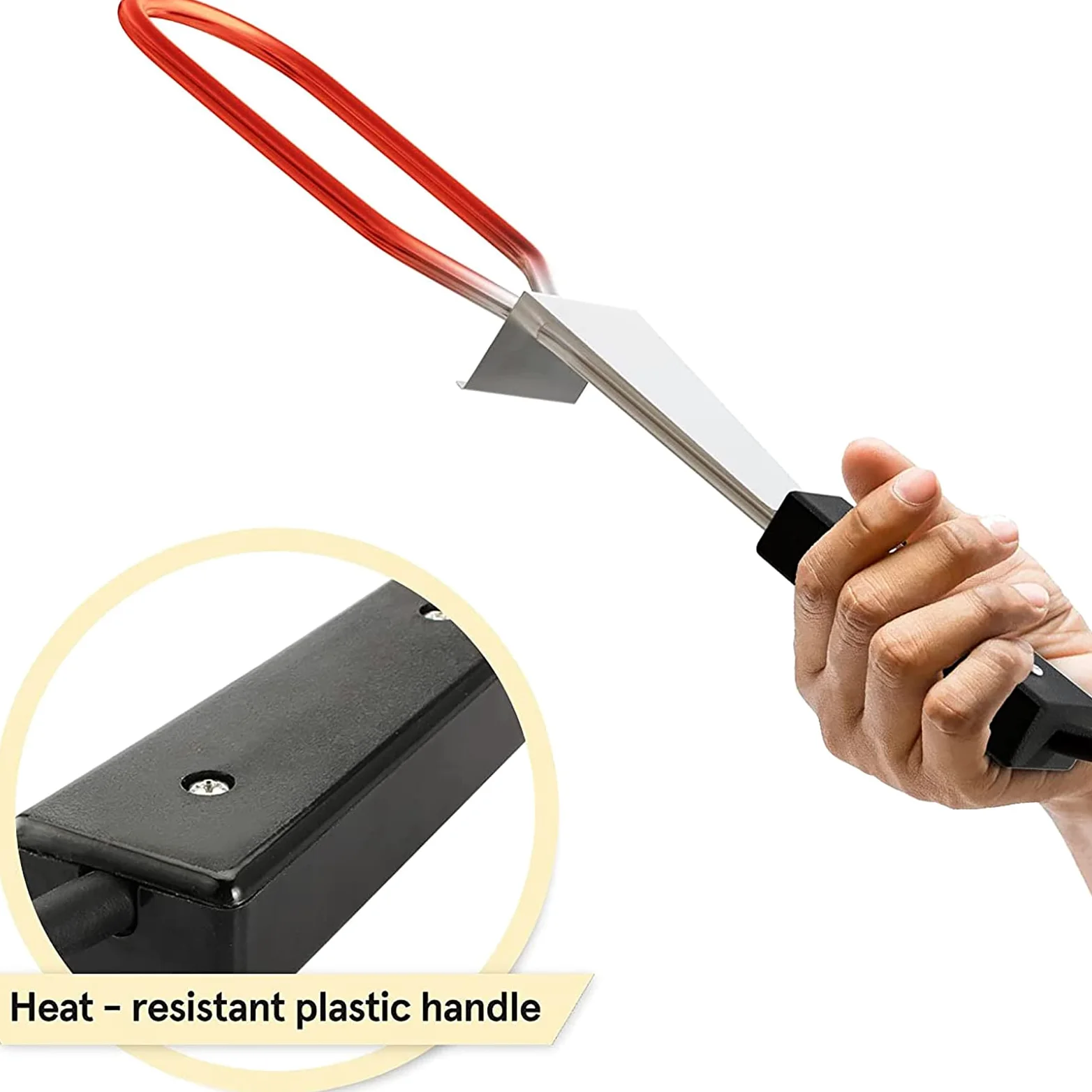 Arrancador de carbón eléctrico, 600 W Premium para barbacoa, chimenea, encendedor de carbón, briquetas de encendido fácil y rápido, elementos de bobinas de acero inoxidable 304, cable de 16 pulgadas