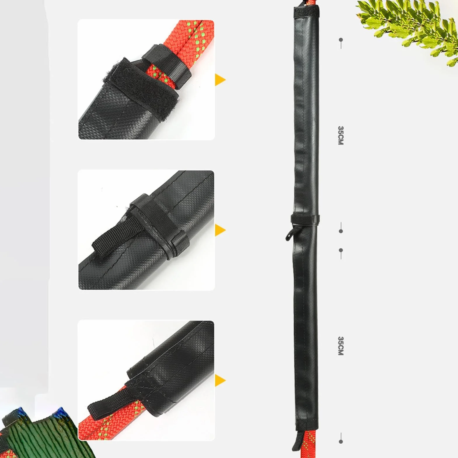 Protector de cuerda de escalada PVC antidesgaste para arborista roca rescate