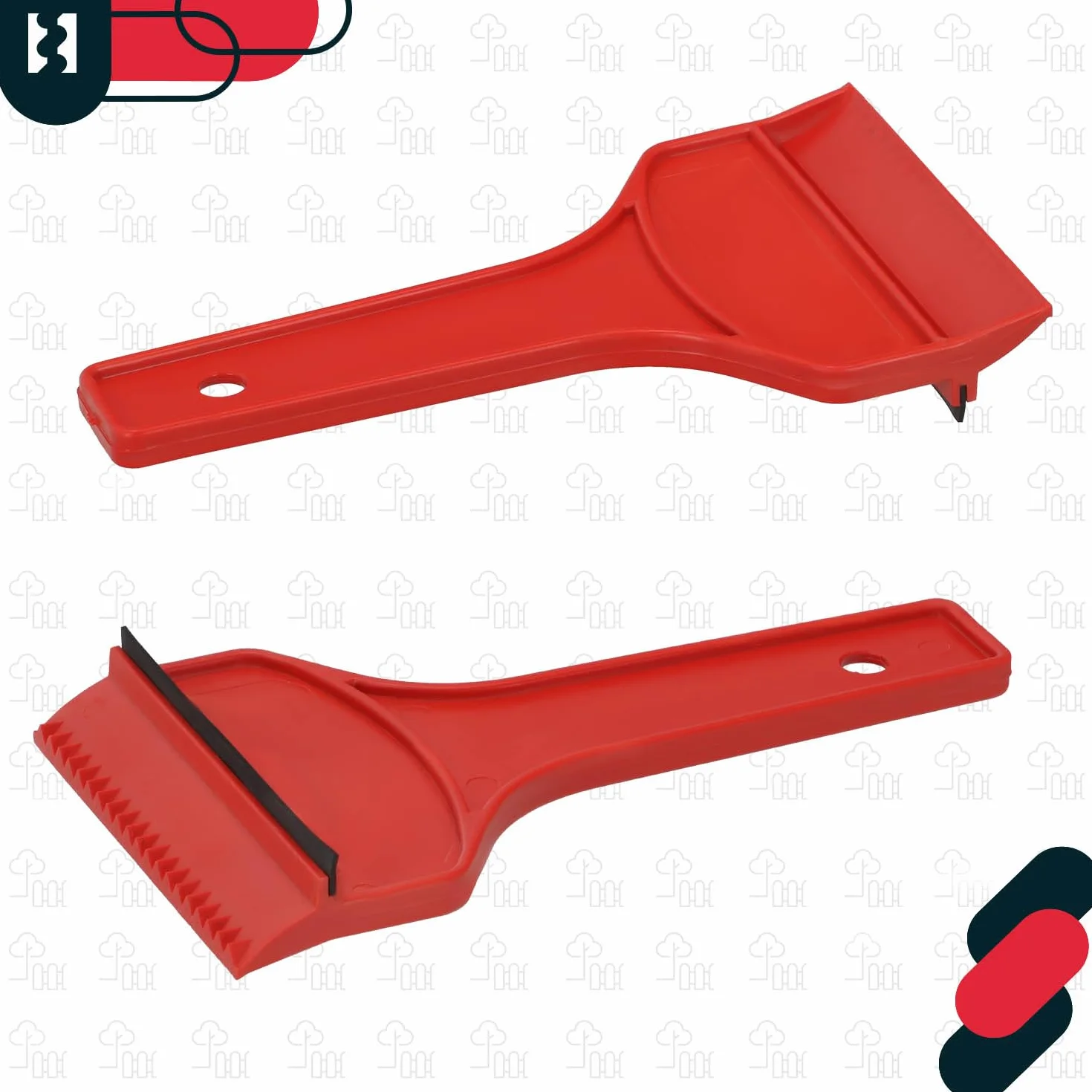 KOTARBAU® Juego de pala de nieve para coche de 40 cm con mango de madera de 131 cm + raspador de hielo para coche, para quitar la nieve, rascador de parabrisas de coche, con borde de goma