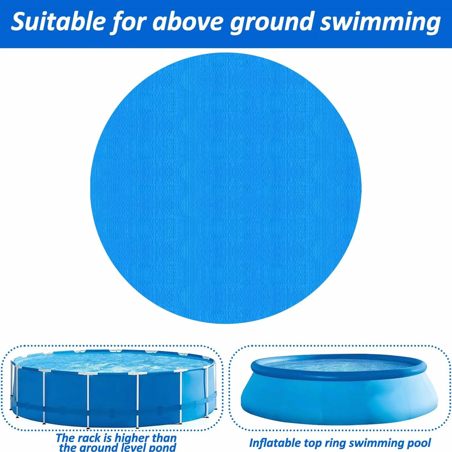 Tapiz Suelo Piscina, Base para Piscina Redondas, Alfombra Piscina Suelo, Almohadilla para Revestimiento de Piscina, Protección del Suelo, para Piscinas sobre el Suelo