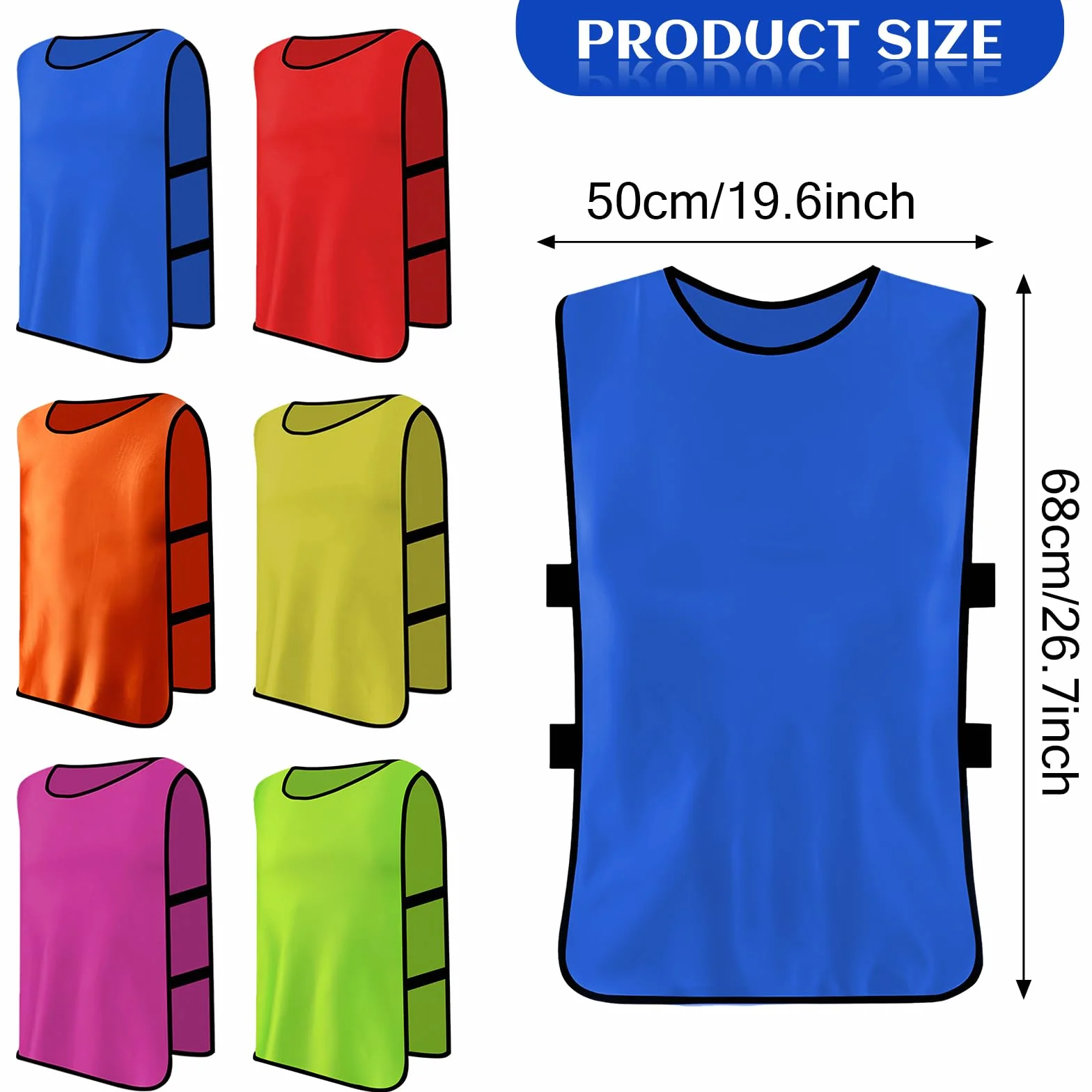Chalecos de Entrenamiento Peto Deportivo Fútbol Baloncesto Rugby Talla XL Azul