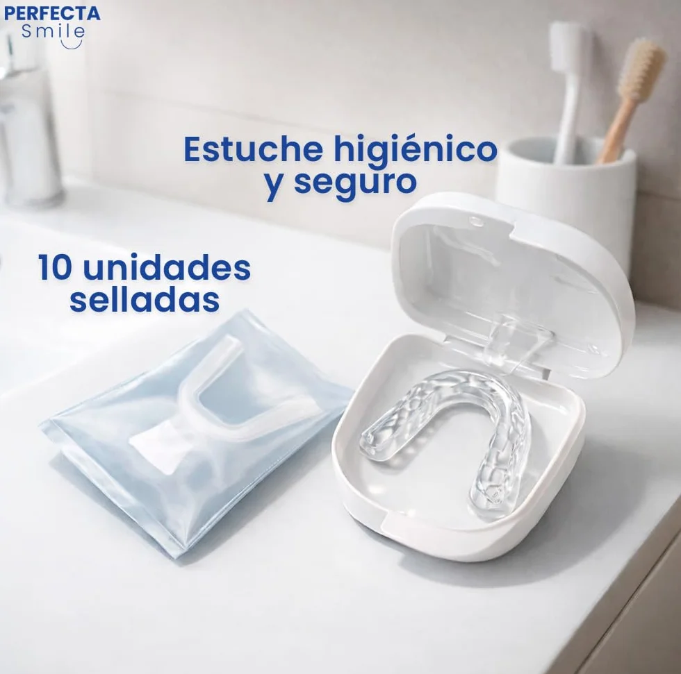 Boston Tech 10 Férulas Dentales para Bruxismo Nocturno Protector Bucal Sin BPA Estuche Incluido