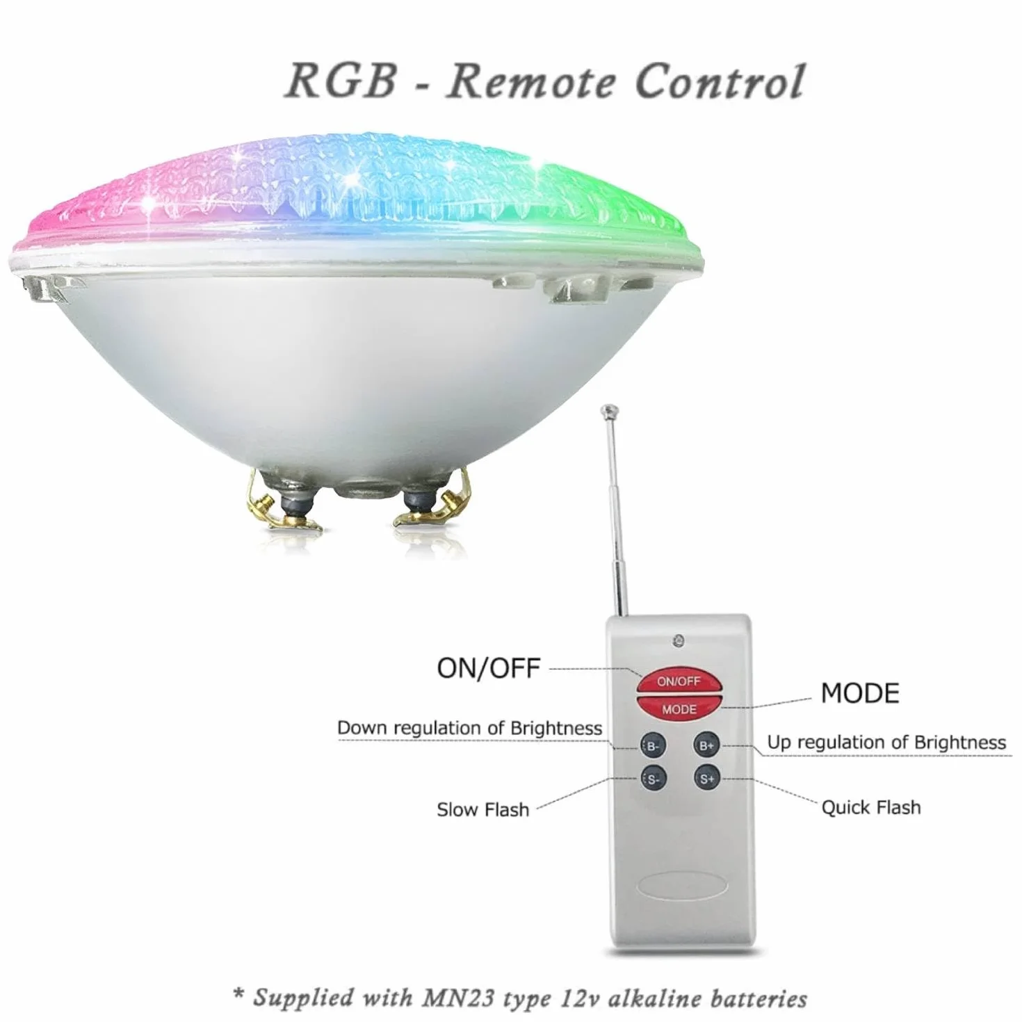 COOLWEST RGB Luces de la piscina LED PAR56 18W Iluminación de piscinas con Control Remoto 12V AC/DC, Luminarias subacuáticas IP68 impermeables Reemplazar bombillas halógenas de 150W