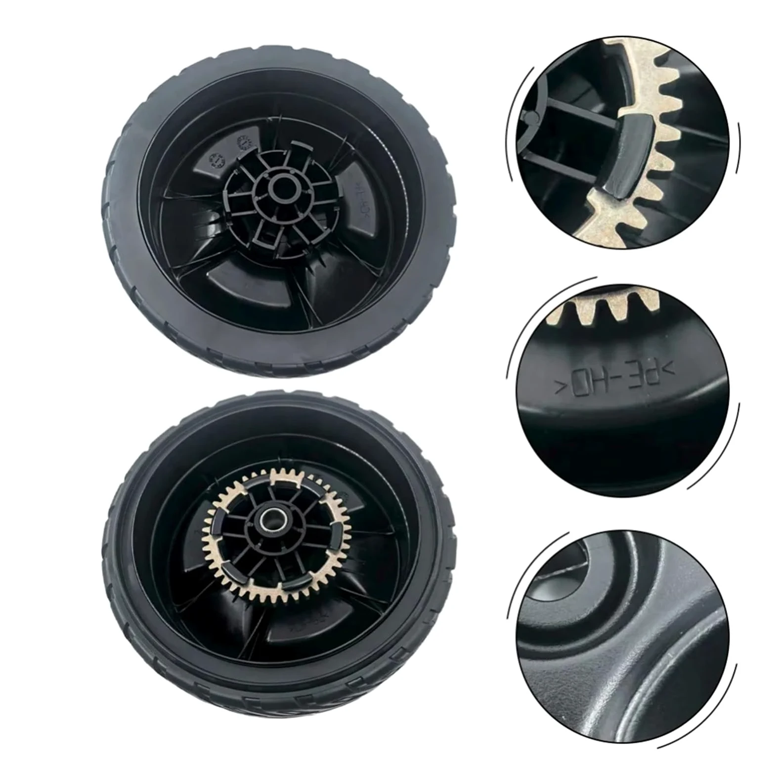 Ruedas de repuesto for cortacésped 8 pulgadas, accesorios universales for jardín(Rear wheel)