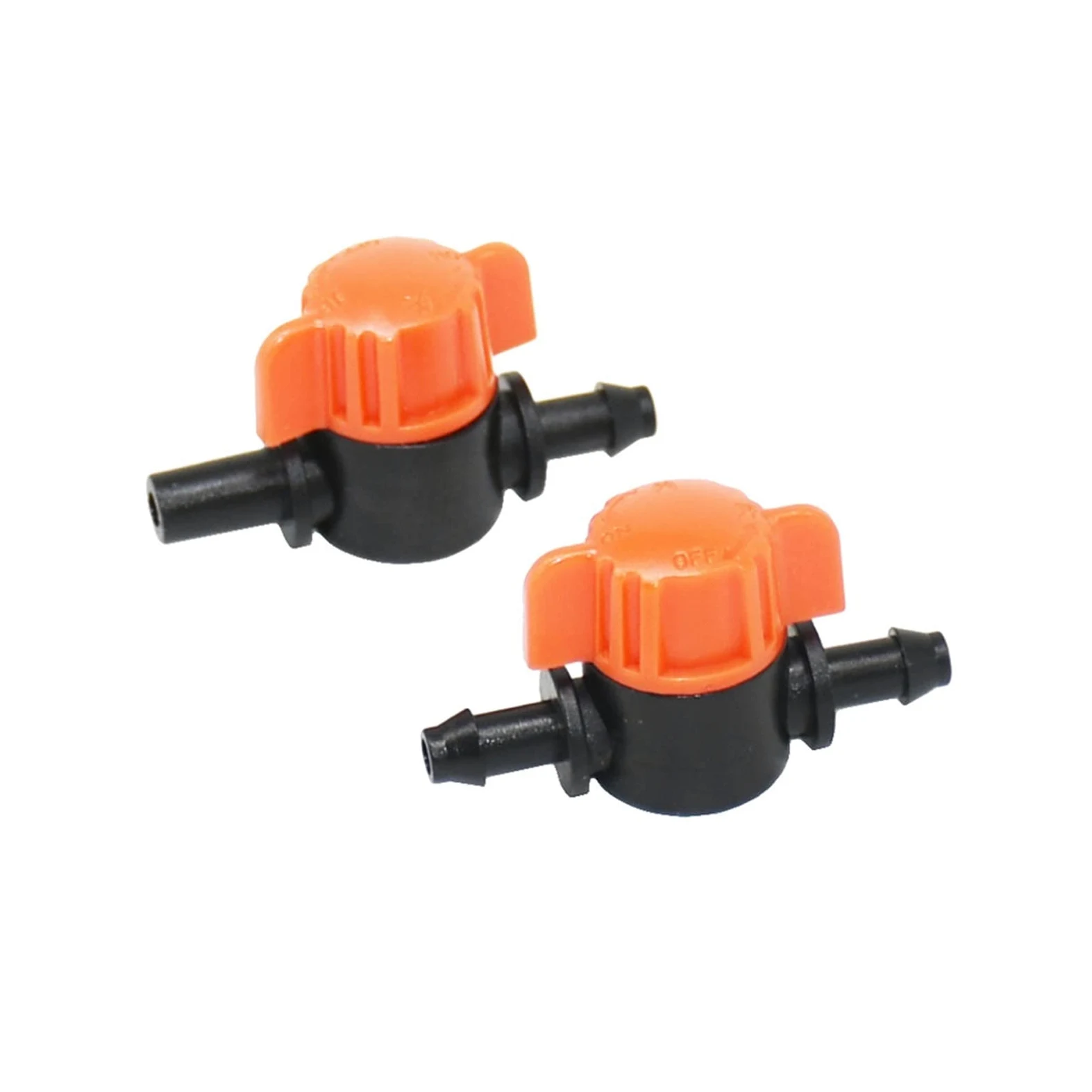 Accesorios para tuberías de riego, Accesorios for riego por Goteo, 100 Unidades, miniválvula de Acoplamiento Cierre, Conector for Manguera 4/7mm, grúa GardIrr, latón