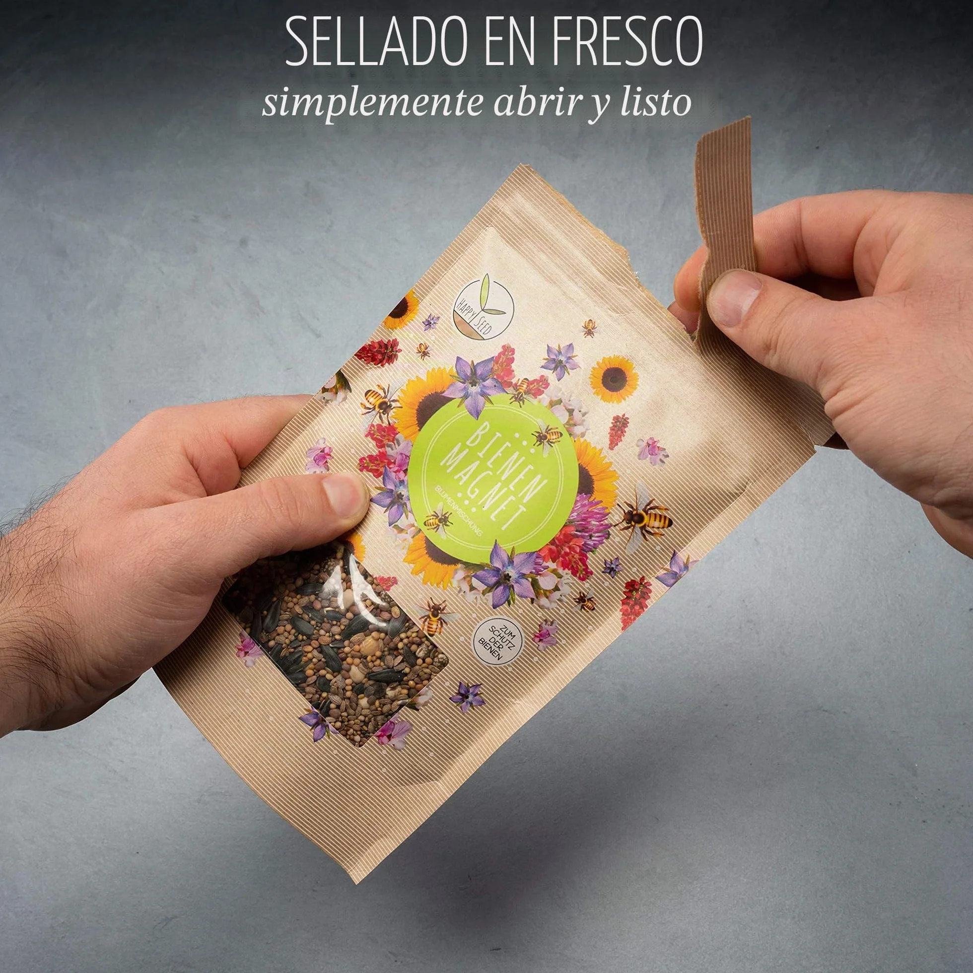 100 g de semillas de pradera floral para un colorido pastizal de abejas - Mezcla de semillas de flores silvestres coloridas y ricas en néctar para abejas y mariposas (incluye GRATIS eBook)