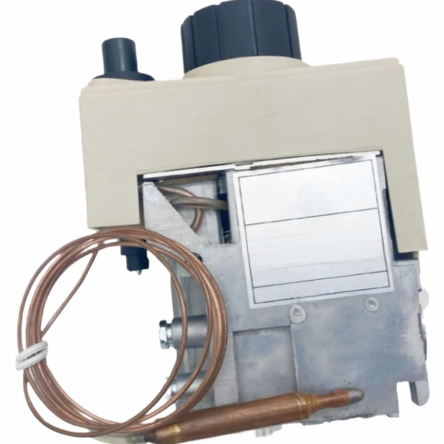 Válvula de termostato comercial para calentador de agua a gas, control de temperatura 40-90C, presión de 50 mbar, para todos los tipos de gas, color plateado