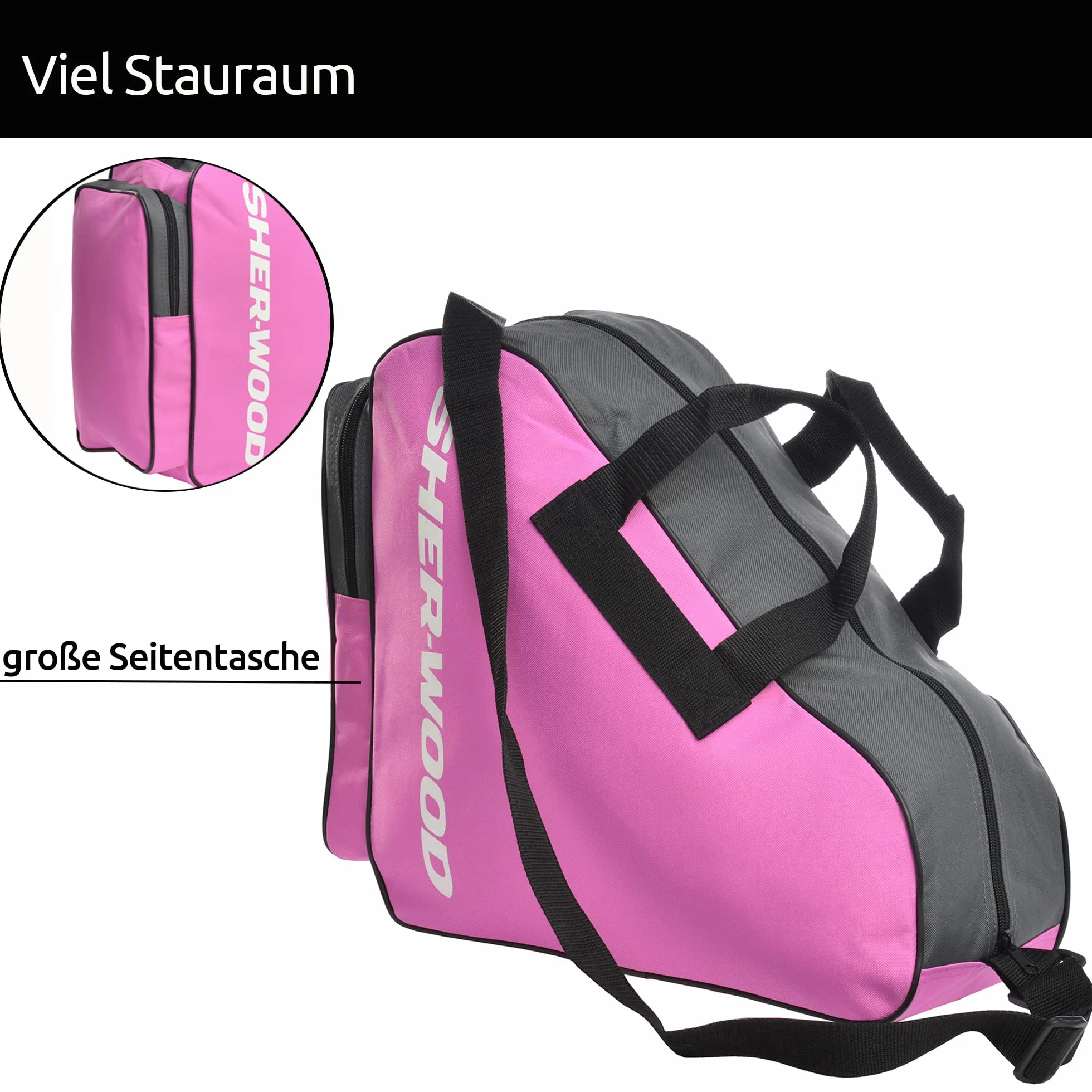 Sherwood Bolsa para Patines de Hielo 42x15x37 cm, Ice Skate Bag para Adultos y Niños