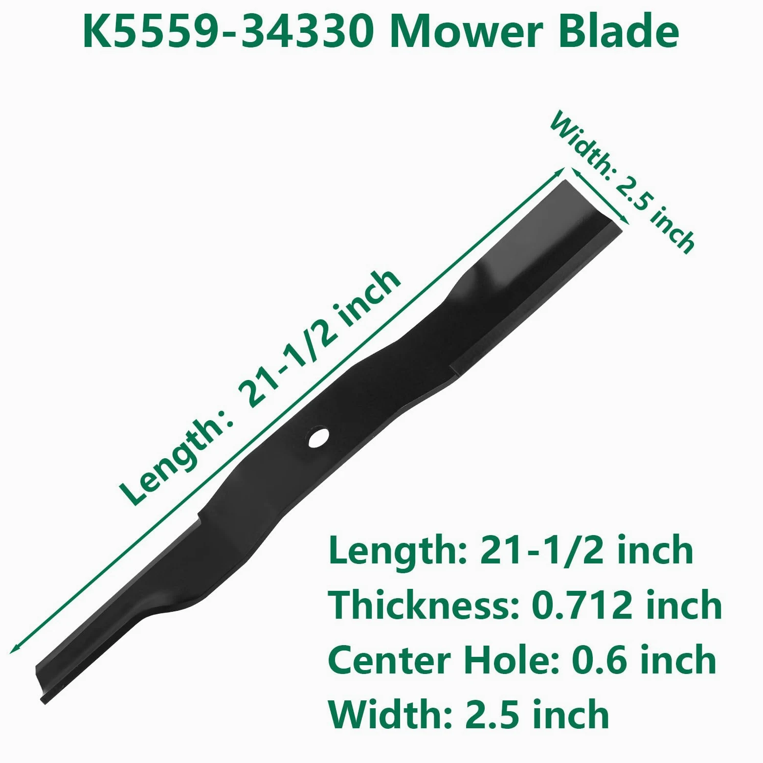 K5559-34330 391-612 - Cuchillas de repuesto para cortacésped KUBOTA de 42 pulgadas de giro cero Z122R K555934330