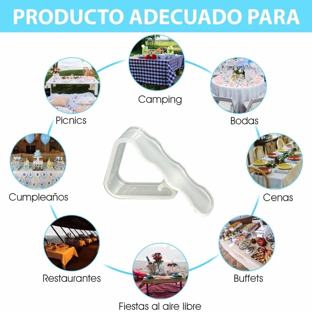 1200 Pinzas Sujeta Manteles para Mesas - Ideal para Exterior (Jardín, Terraza, Restaurante, Camping, Patio) - Clip Plastico para Papel, Hule y Tela