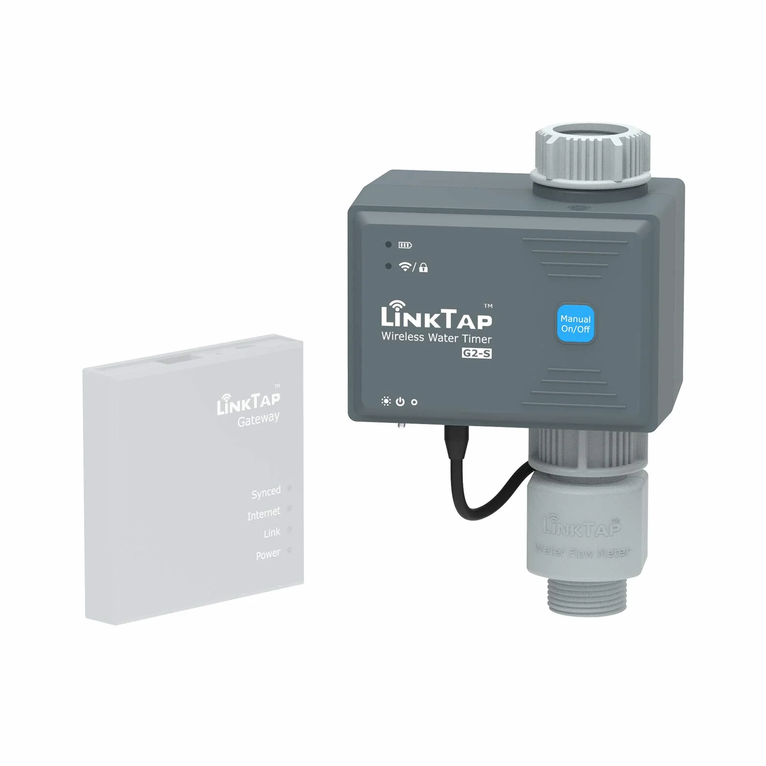 LinkTap G2S Temporizador Agua Automatico - Requiere Gateway - Controlador Inteligente de Riego Jardín con App, Conciencia Climática, Detección de Fallas y Notificaciones, Mayor Alcance Que WiFi, IP66