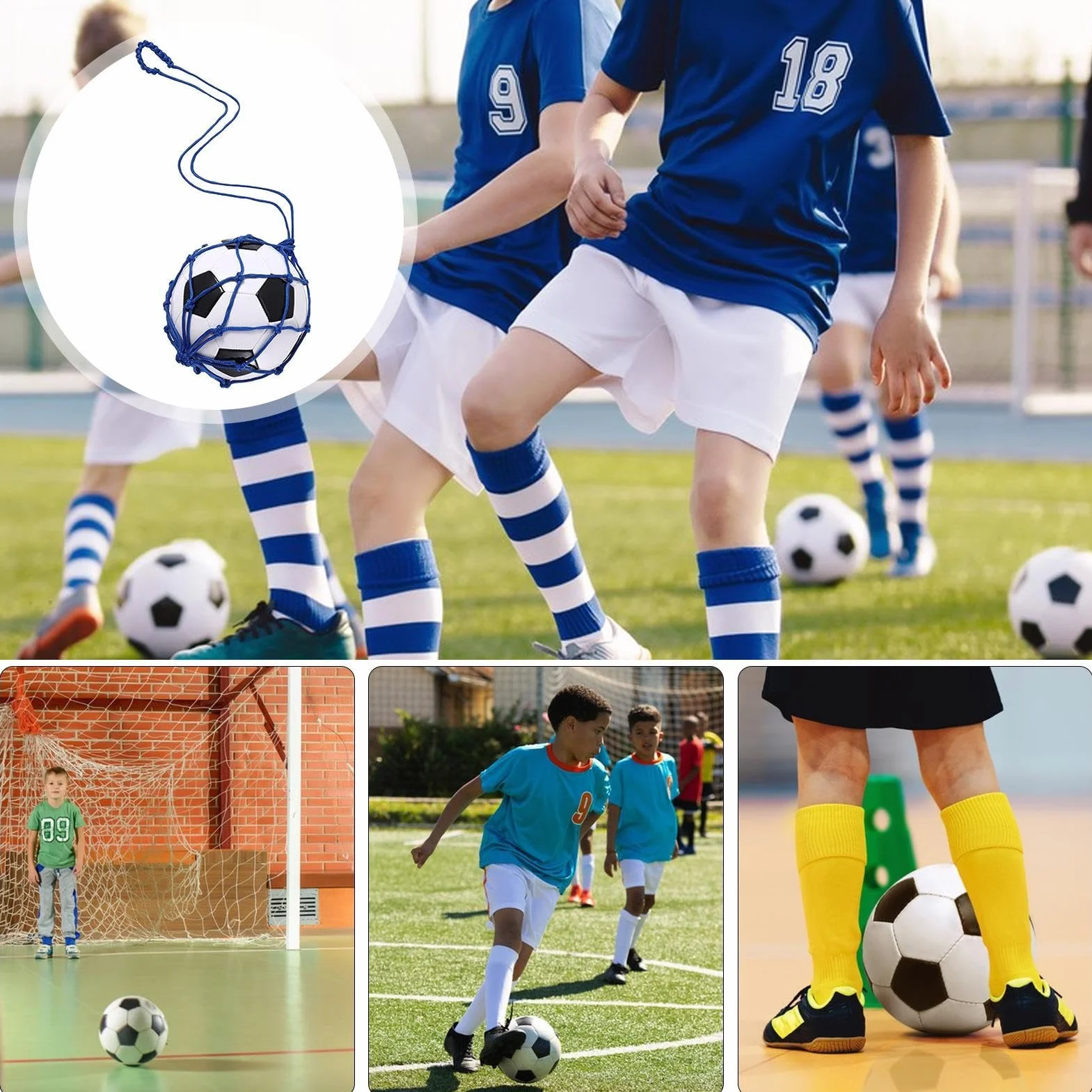 Bolsa de Red para Balones de Fútbol, Almacenamiento de Voleibol, Soporte Portátil