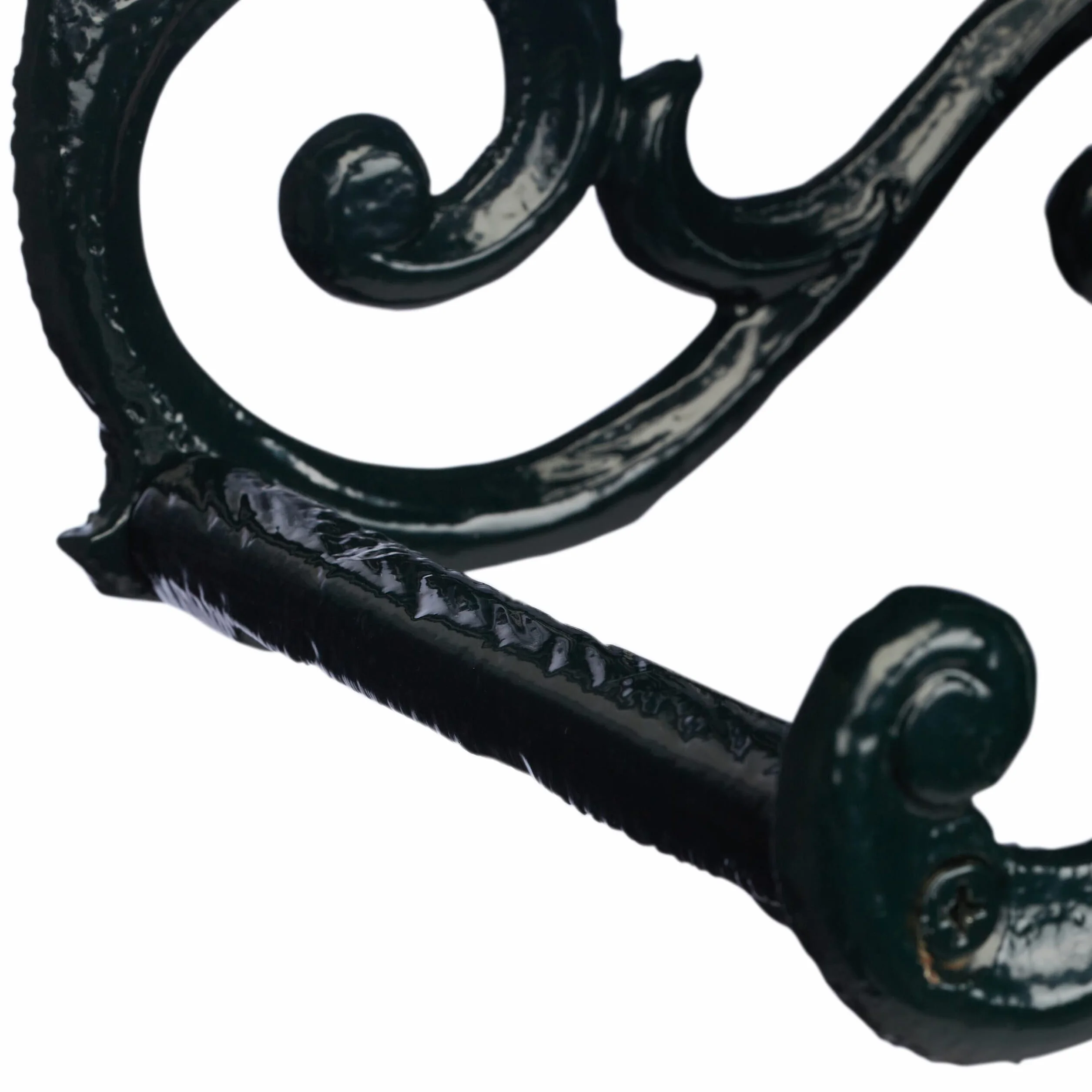 Relaxdays Soporte Manguera Pared, Cuelgamangueras Estilo Vintage, 24,5 x 31,5 x 15,5 cm, Hierro Fundido, Verde Oscuro