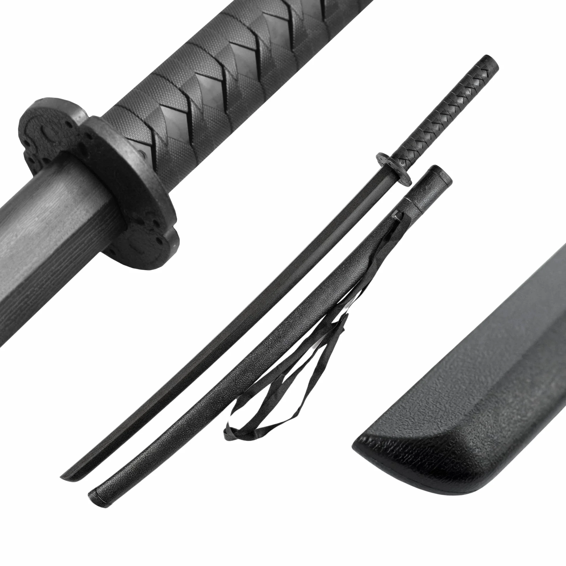 Bokken Set de Plástico Duro Saya 101 cm 600 g Iaido Aikido Bokuto Czarny