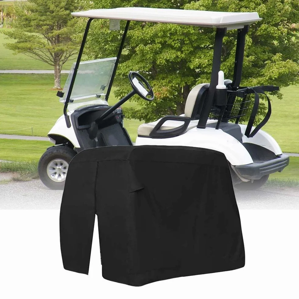 Funda impermeable para carro de golf Oxford 420D protección UV correa antiviento cremallera bolsa almacenamiento