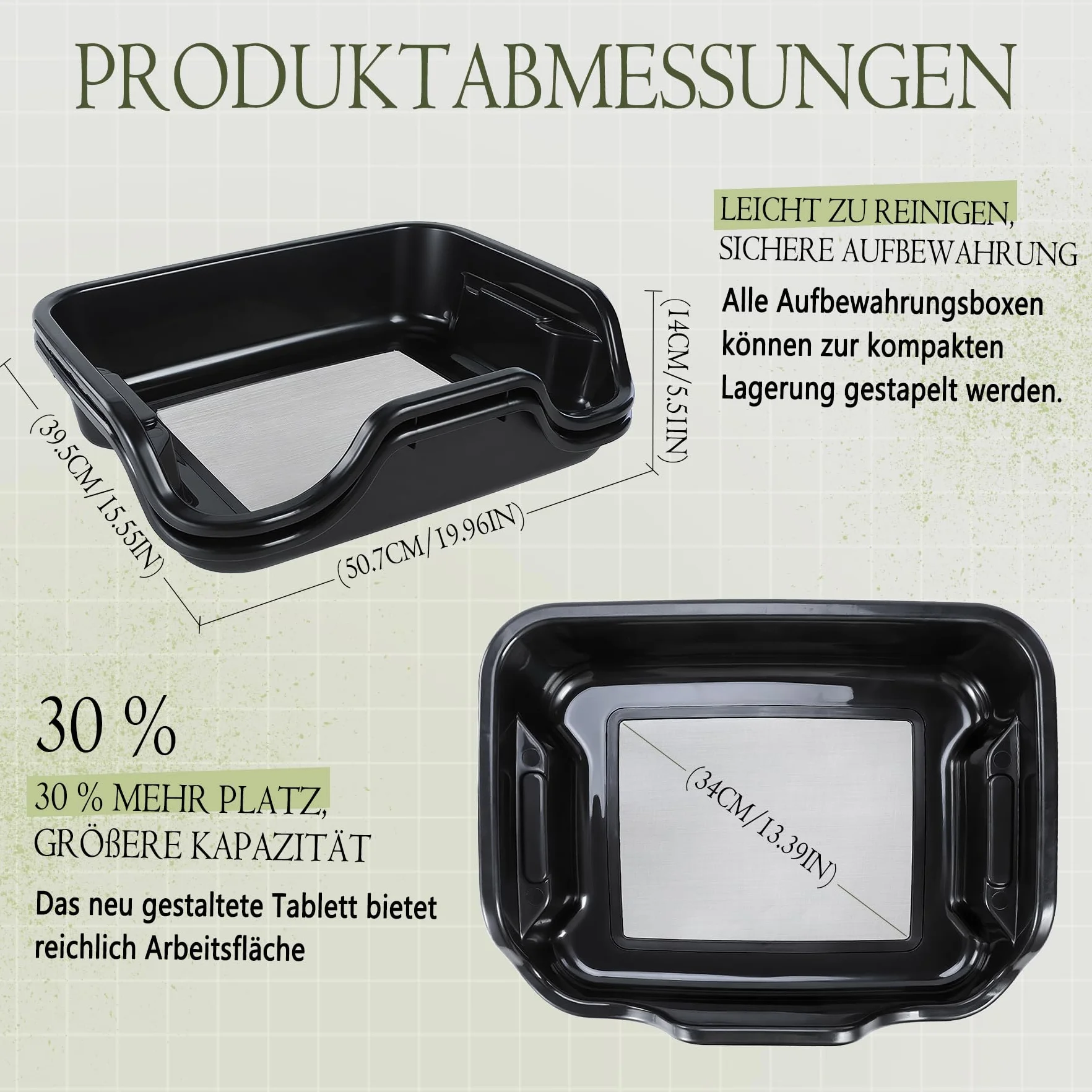 Trim Tray, Premium Trim Bin Set con 150 micras Filtro de Polen, de Recortar ergonómico, Incluye 4 Pares de Tijeras, 2 cepillos antiestáticos, Lupa de Mapa, Red de Secado de 2 Niveles
