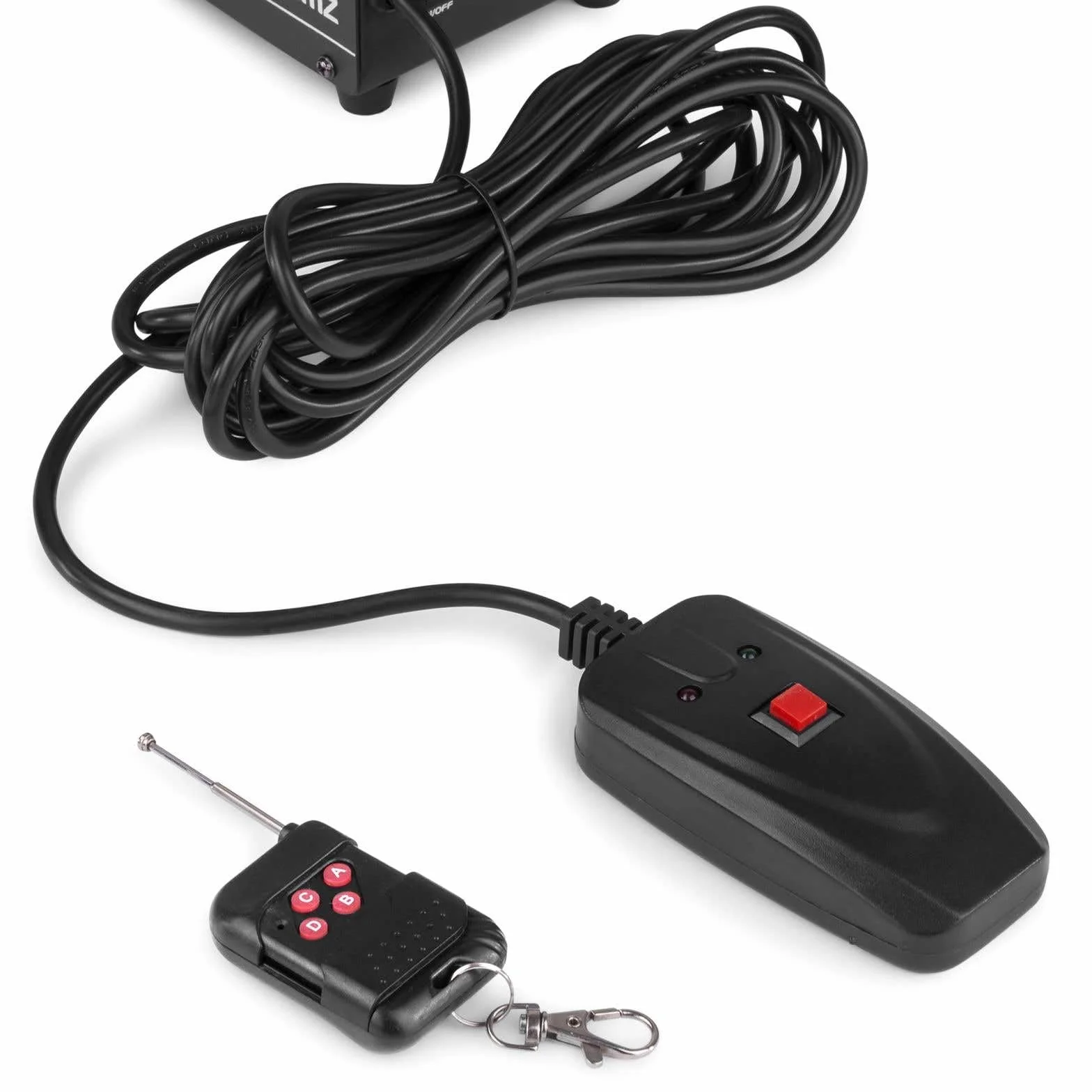 BeamZ RAGE1000SNOW Máquina de Nieve 1000W - Incluye 5L Líquido, Mando Inalámbrico + con Cable, Boquilla Estrella, Tanque Iluminado LED, Efecto Invernal para Eventos, Fiestas o Après-ski