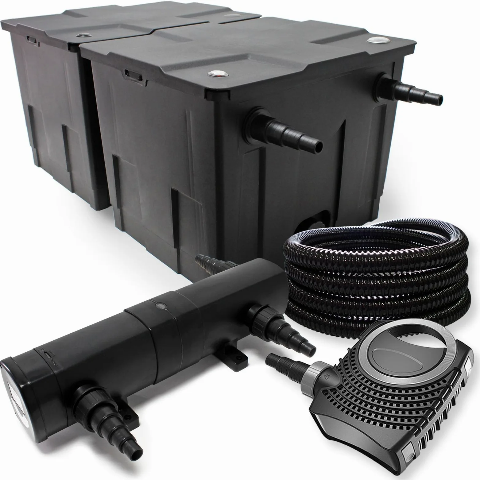 Bio-Kit de filtración con filtro UV Esterilizador 60000l w equivalente bomba 18 y 25 m jardin