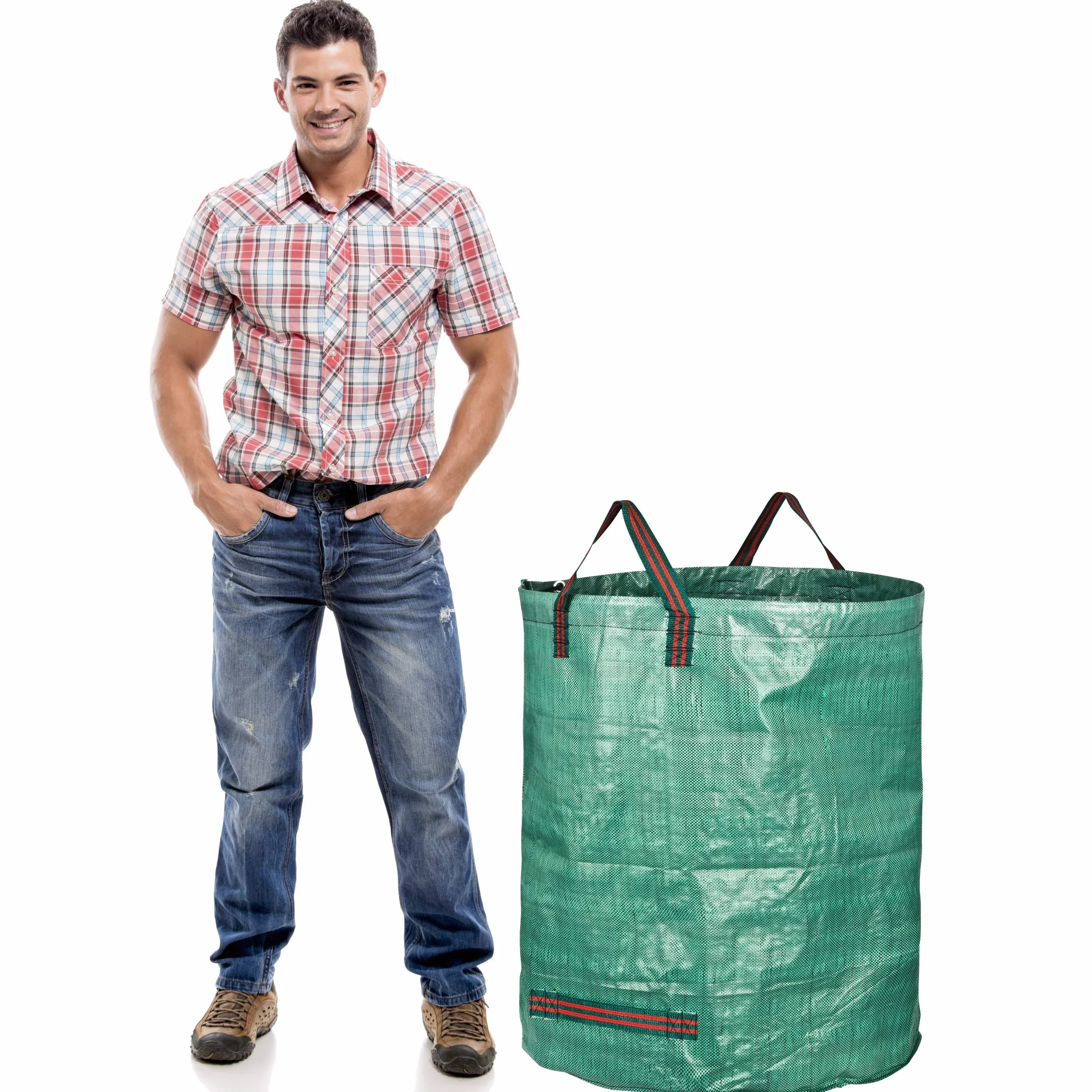 GardenMate® 3 Sacos de jardín 300 L PROFESIONAL tejido de polipropileno (PP) robusto