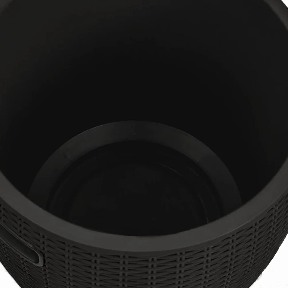 vidaXL Caja de almacenaje de jardín 4 en 1 Polipropileno Negro, Caja de almacenaje para Exterior, baúl de almacenaje, baúl para Cojines