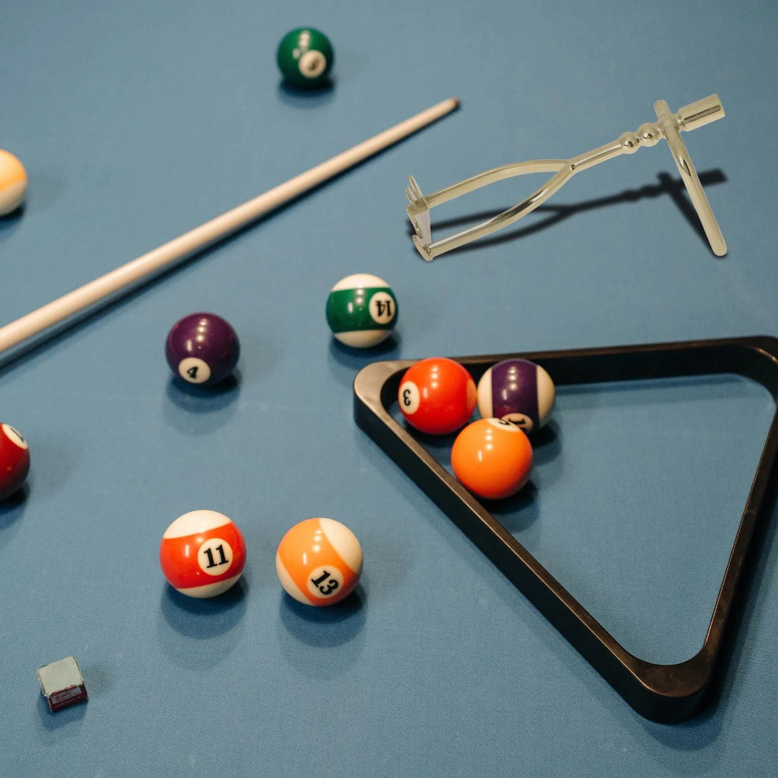 Cabeza de Puente para Taco de Billar de Snooker de Cobre Soporte Cruzado Portátil