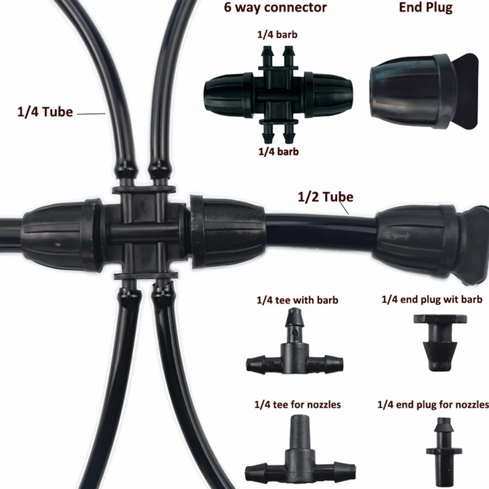 Riego Conjuntos Kit, 30M de Riego Sistema DIY por Goteo Automatico Kits de Riego Sistema con Riego Microaspersión y Mangueras de para Irrigación Riego Jardín Invernadero Césped