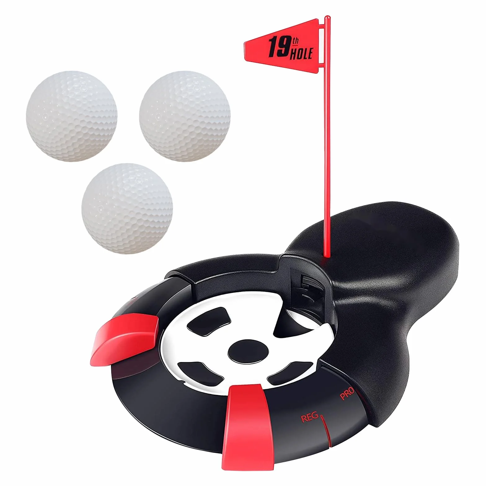 Regresador de Pelotas Automático con Bandera Roja, Devolver Pelotas de Golf, Equipo de Retorno para Jardín