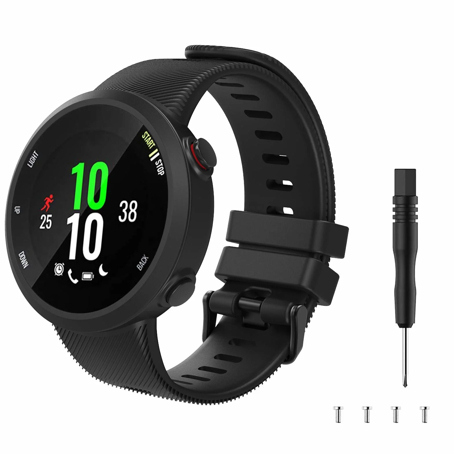 Correa de silicona para Garmin Forerunner 45, reemplazo ajustable