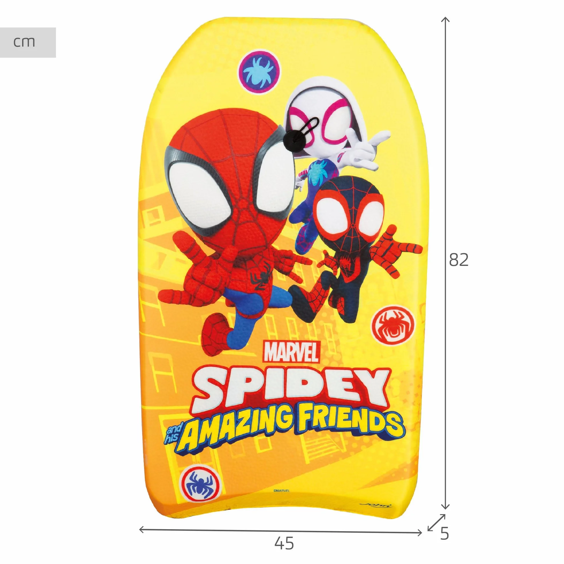 COLORBABY Spidey y su superequipo Tabla de Bodyboard niño 82x45x5 cm Diseño superhéroes Natación +3 años