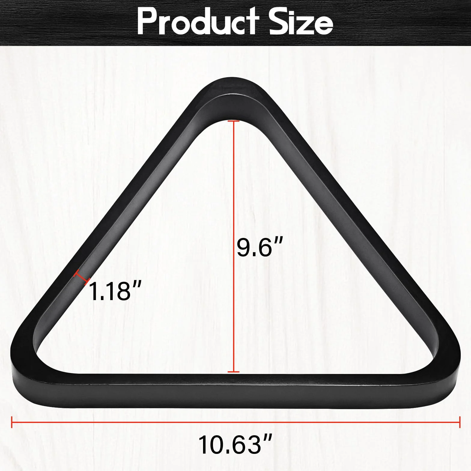 Estante para pelotas de billar, soporte triangular de madera profesional