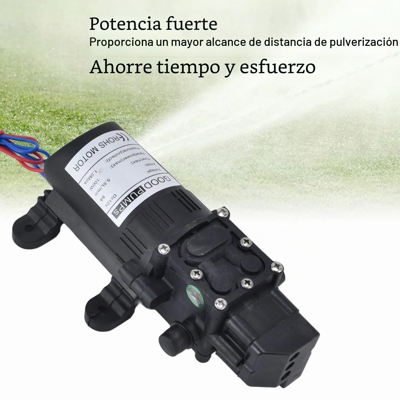 Bomba de Diafragma Automática DC 12V, Bombas de Diafragma. Presostato autocebante Bomba Agua 70 W 8 L/min diafragma presión Micro Alta con Interruptor Camping vehículos