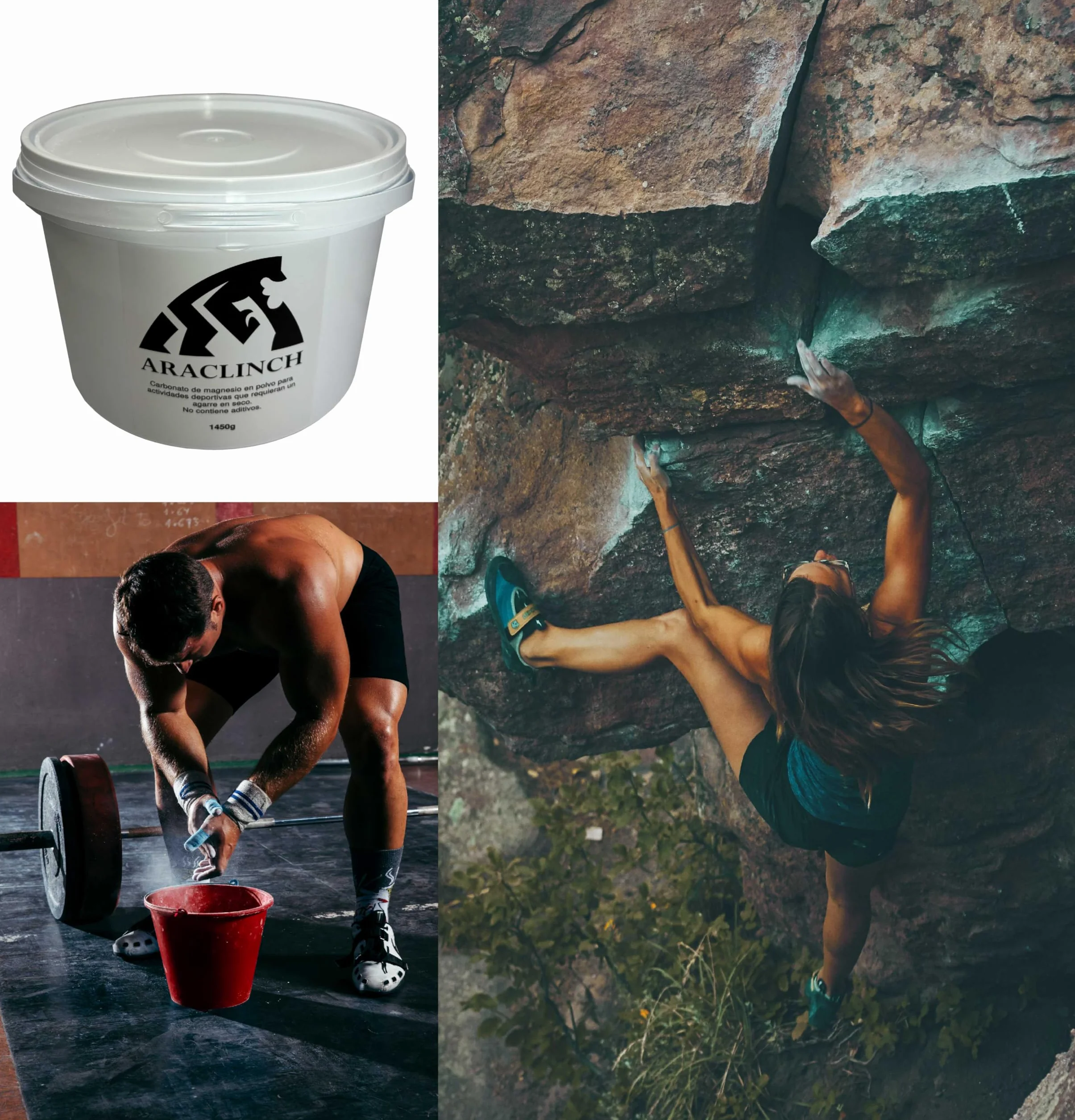 Carbonato de Magnesio en Polvo 1450g para Escalada, Crossfit, Gimnasio