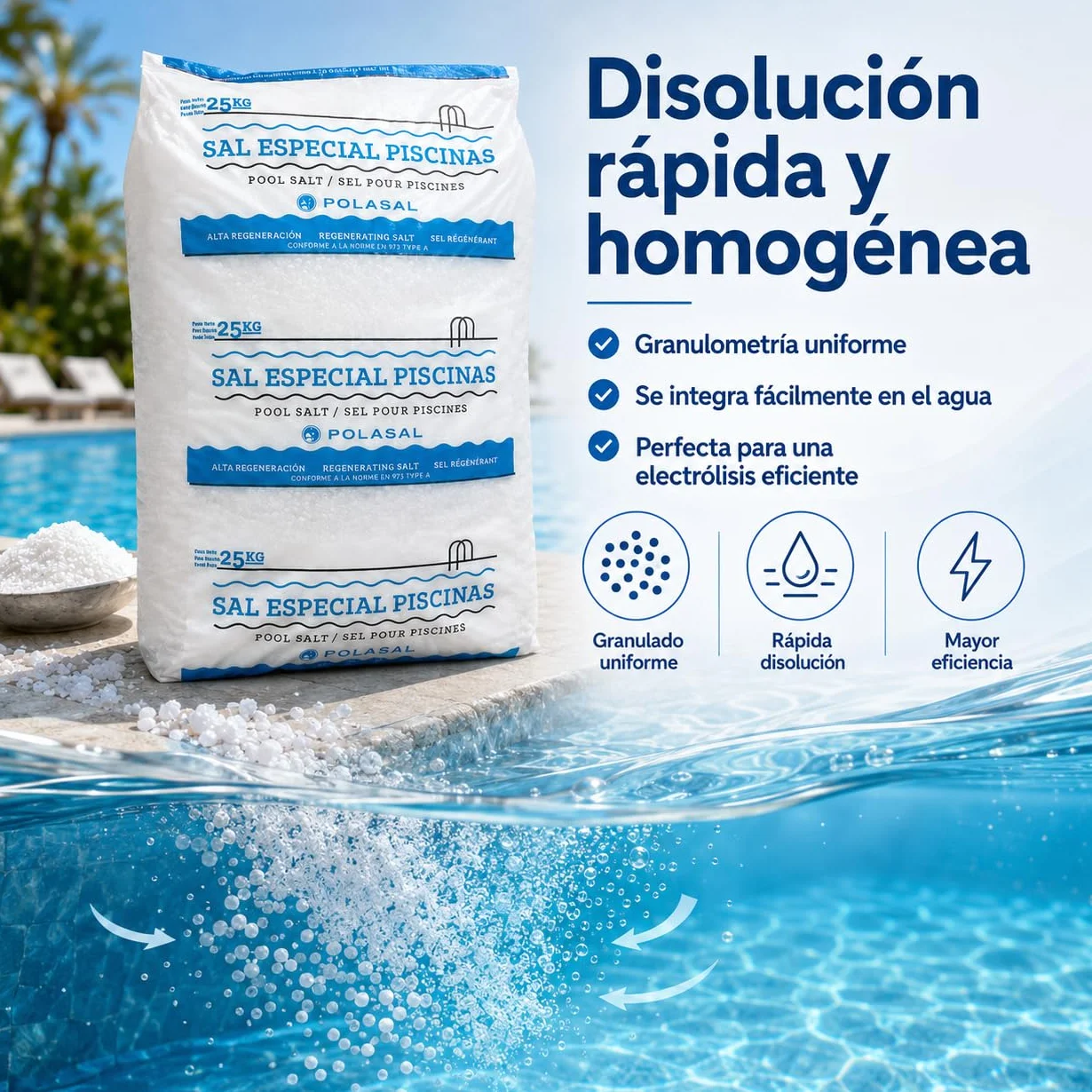 Sal Marina Piscinas CLORACIÓN Salina Saco de 25 kg