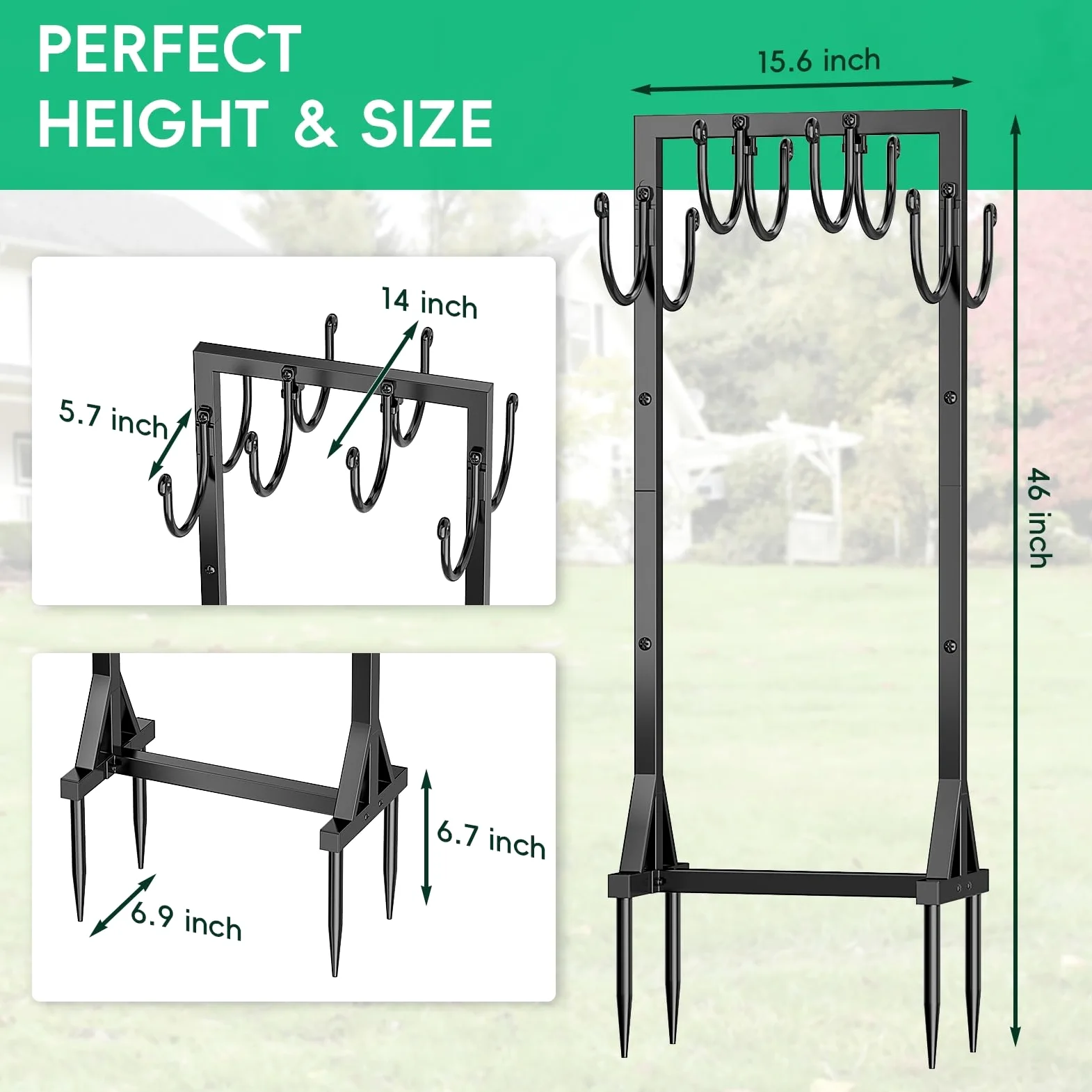 Kcysta Soporte para manguera de jardín