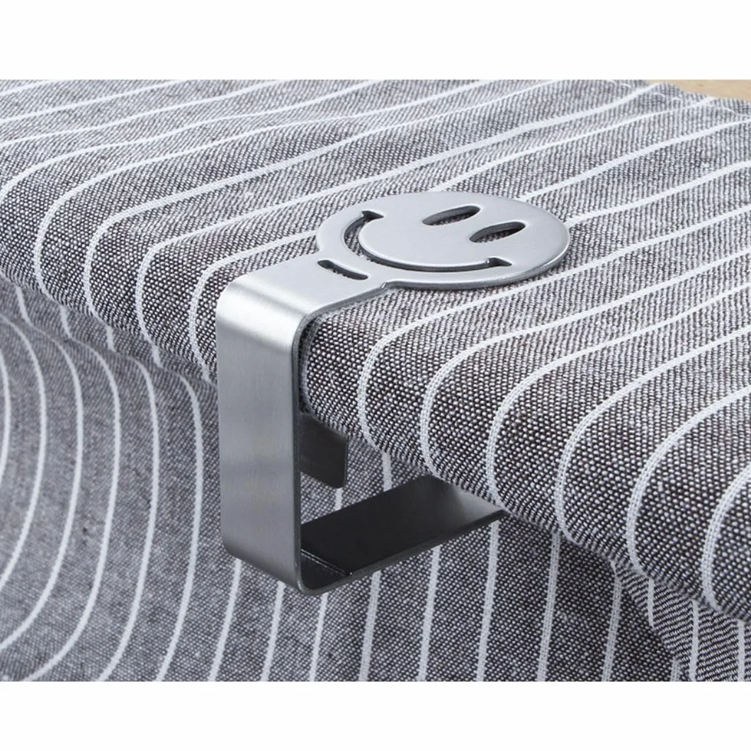 Pinzas para Mesa Exterior - Pack 4 - Clips Mesa de jardín Exterior - Sujeta manteles para Mesa de terraza - Agarra manteles - Acero Inoxidable - Accesorios Autocaravana (Flor)