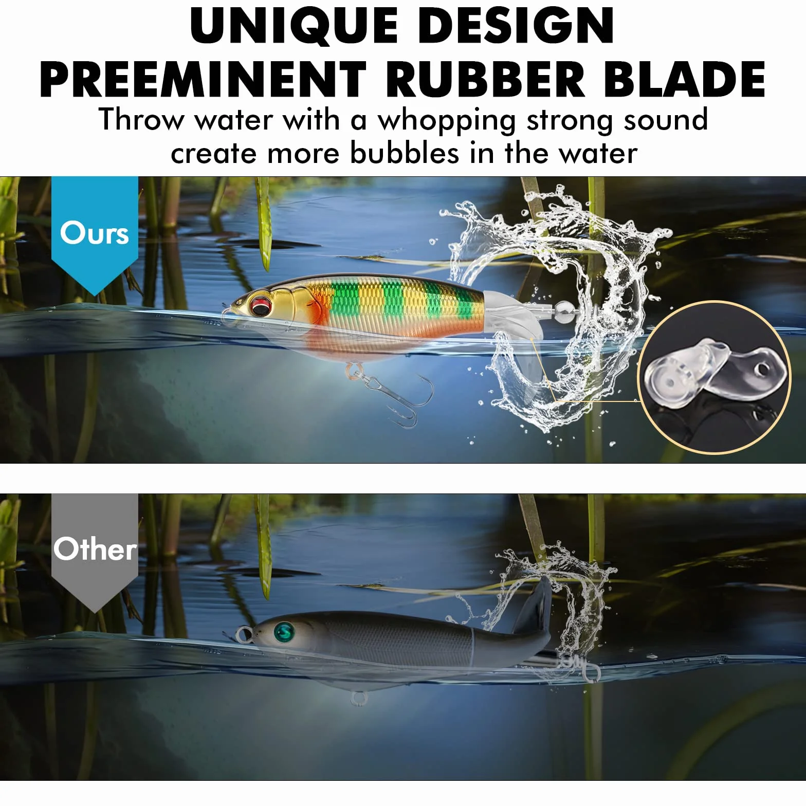 TRUSCEND Popobait Señuelos con Anzuelos BKK Cebo Plopper Superficie para Lubina Perca Siluro Lucio Pesca