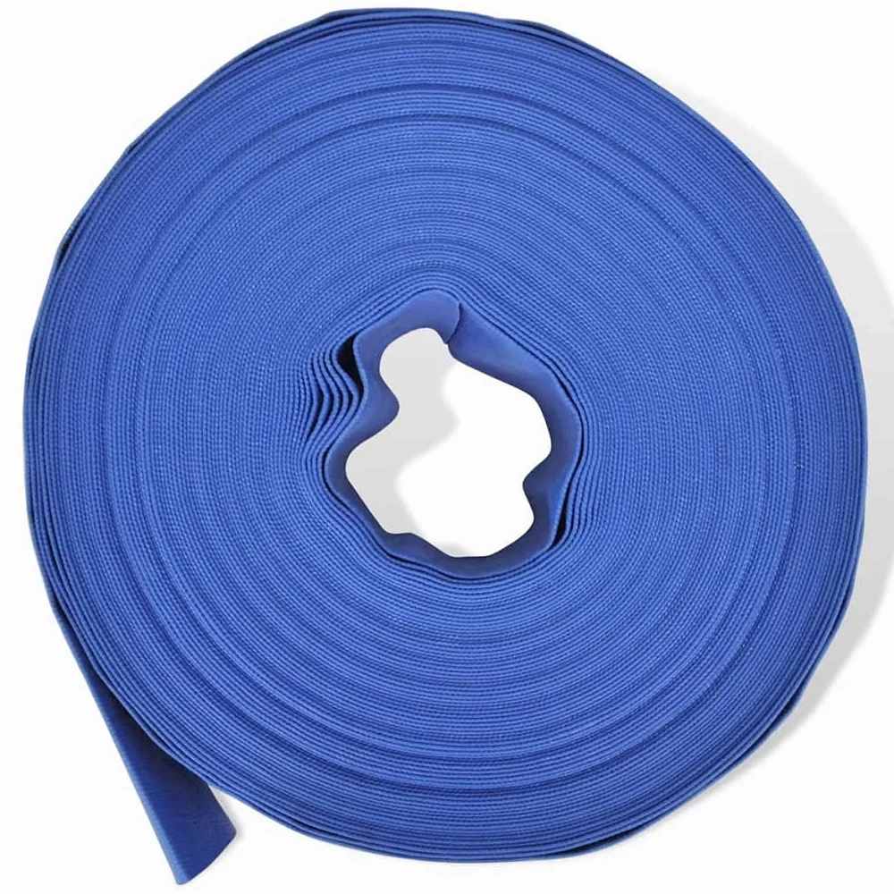 Manguera plana de PVC 50 m 2 pulgadas flexible reforzada con poliéster reforzado para suministro de agua, instalación de jardín, cocina, baño, conexión sanitaria