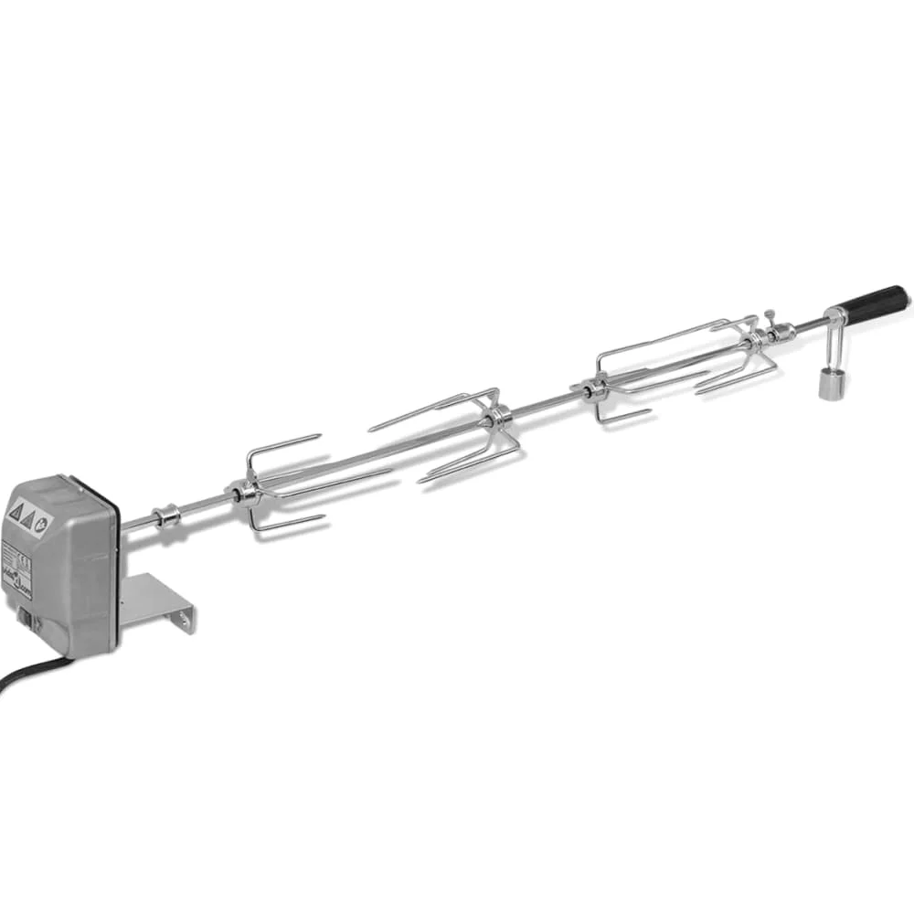 vidaXL Espetón para asados y Barbacoa con Motor Acero 1000 mm