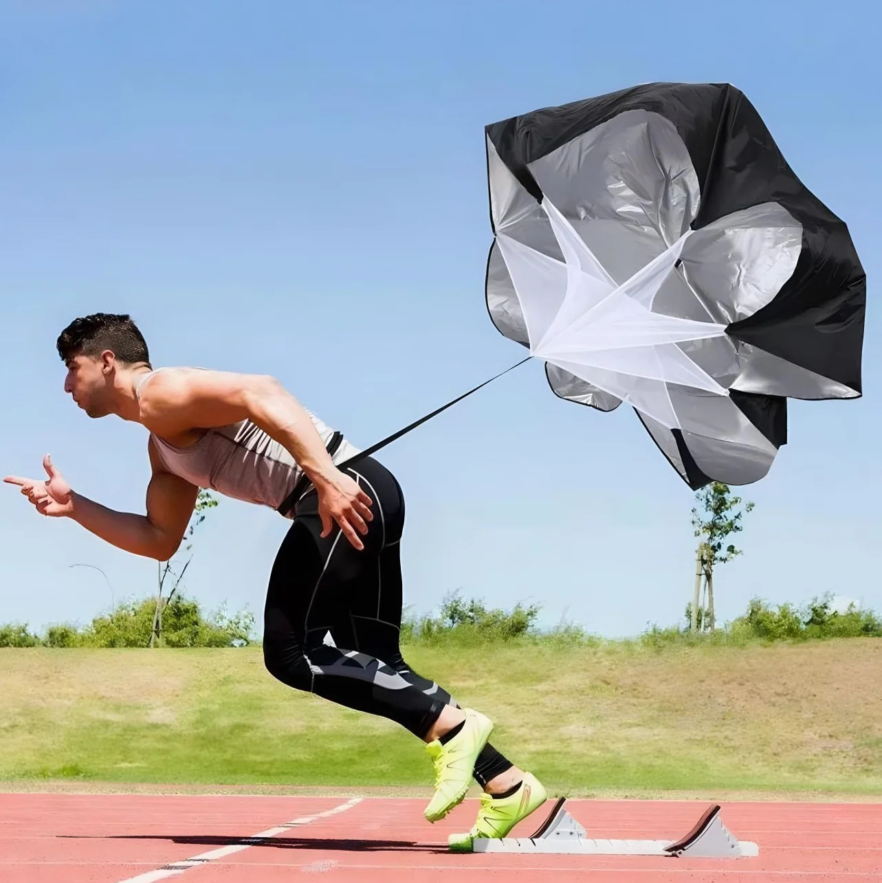 Paracaídas de Resistencia 56 Pulgadas Entrenamiento de Velocidad Sprint
