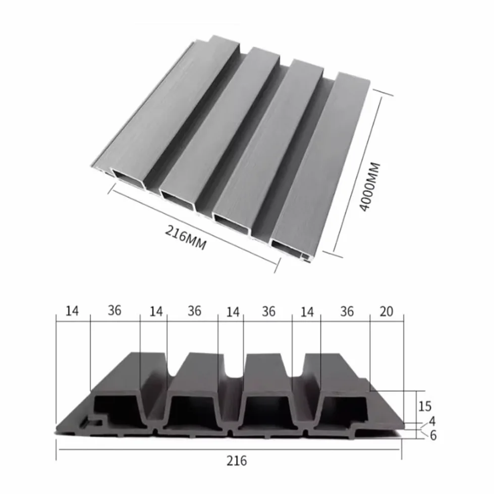 Paneles de valla de composite de plástico de madera, panel de pared 3D en laminado exterior para balcón, barrera de vallado de decoración de pared exterior