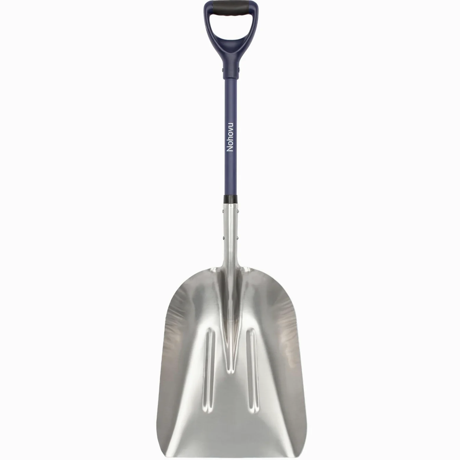 Nohovu Pala de nieve para entrada, pala de nieve de gran capacidad con mango en D, pala de nieve de aluminio para eliminación de nieve, 45 pulgadas