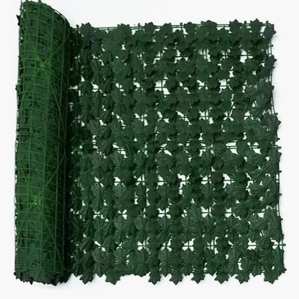 Hojas de Artificial para Jardín Seto Artificial Pared de privacidad de imitación, setos artificiales, valla y vid, bosque, hojas verdes, decoración para exteriores, decoración de jardín, protecci