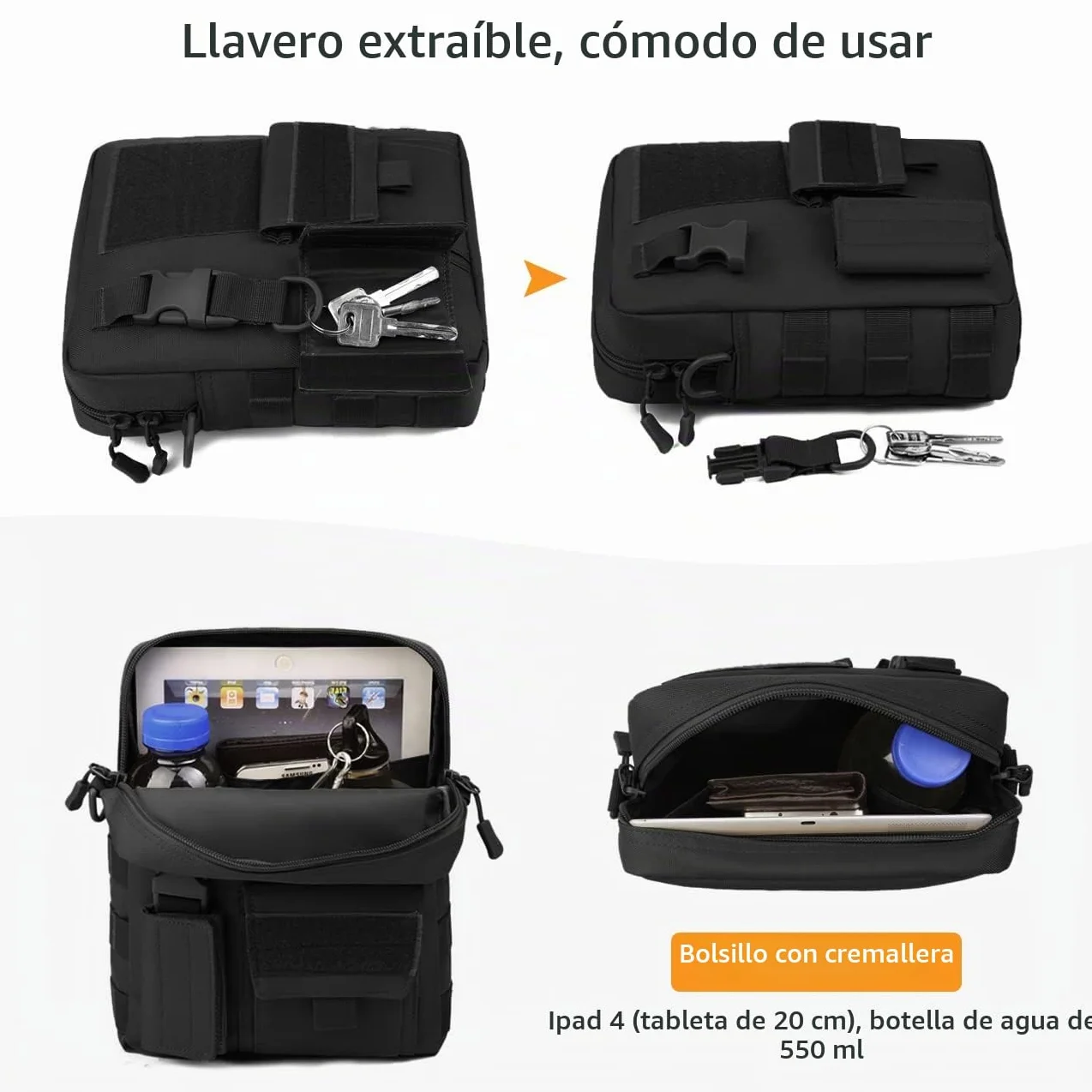 Huntvp Táctical Mochila de Bandolera Impermeable para Senderismo Ciclismo Caza