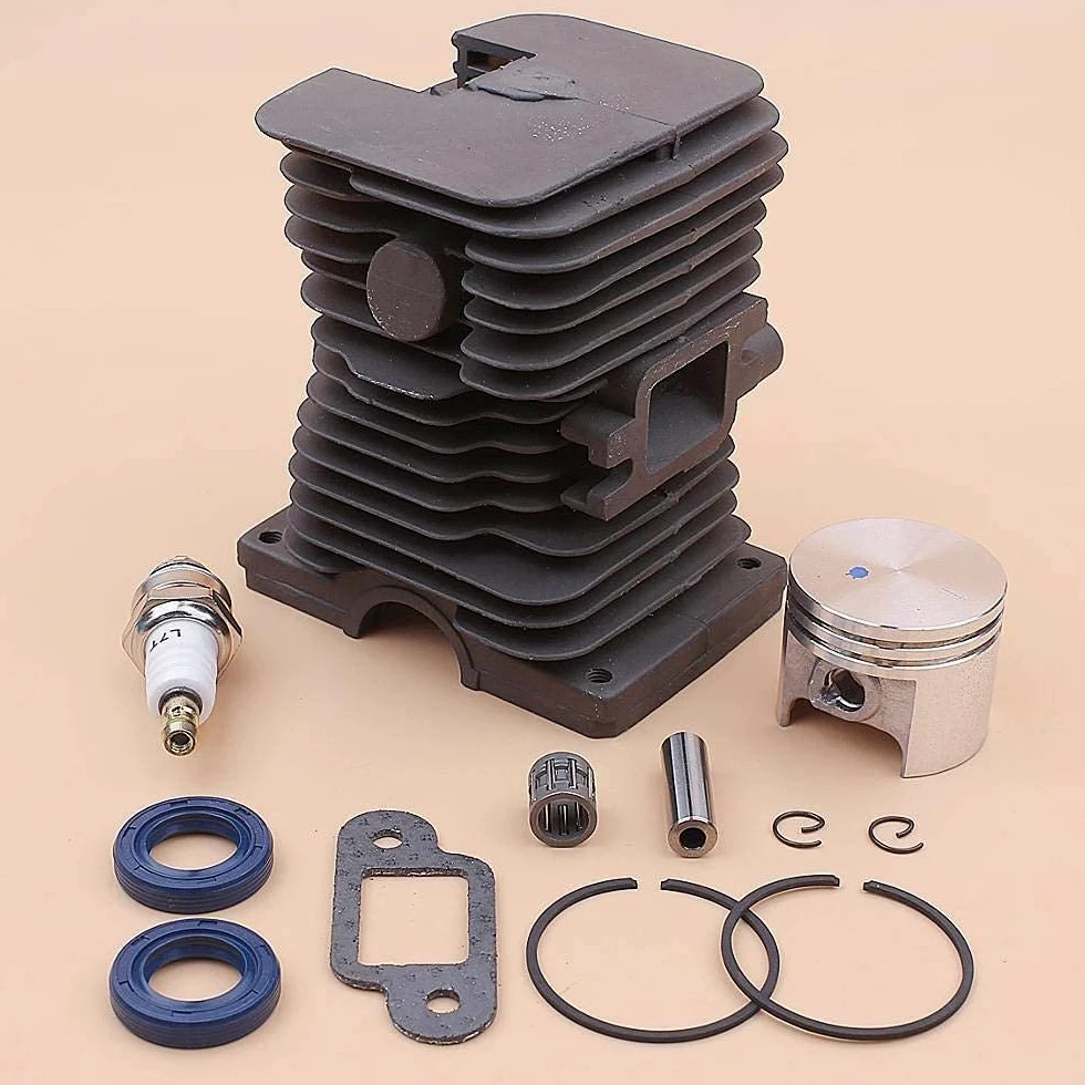 Kit de pistón de Cilindro de 37 mm Compatible con Stihl MS170 017 MS 170 Junta de silenciador Sello de Aceite Cojinete Bujía Motosierra 1130020 1204