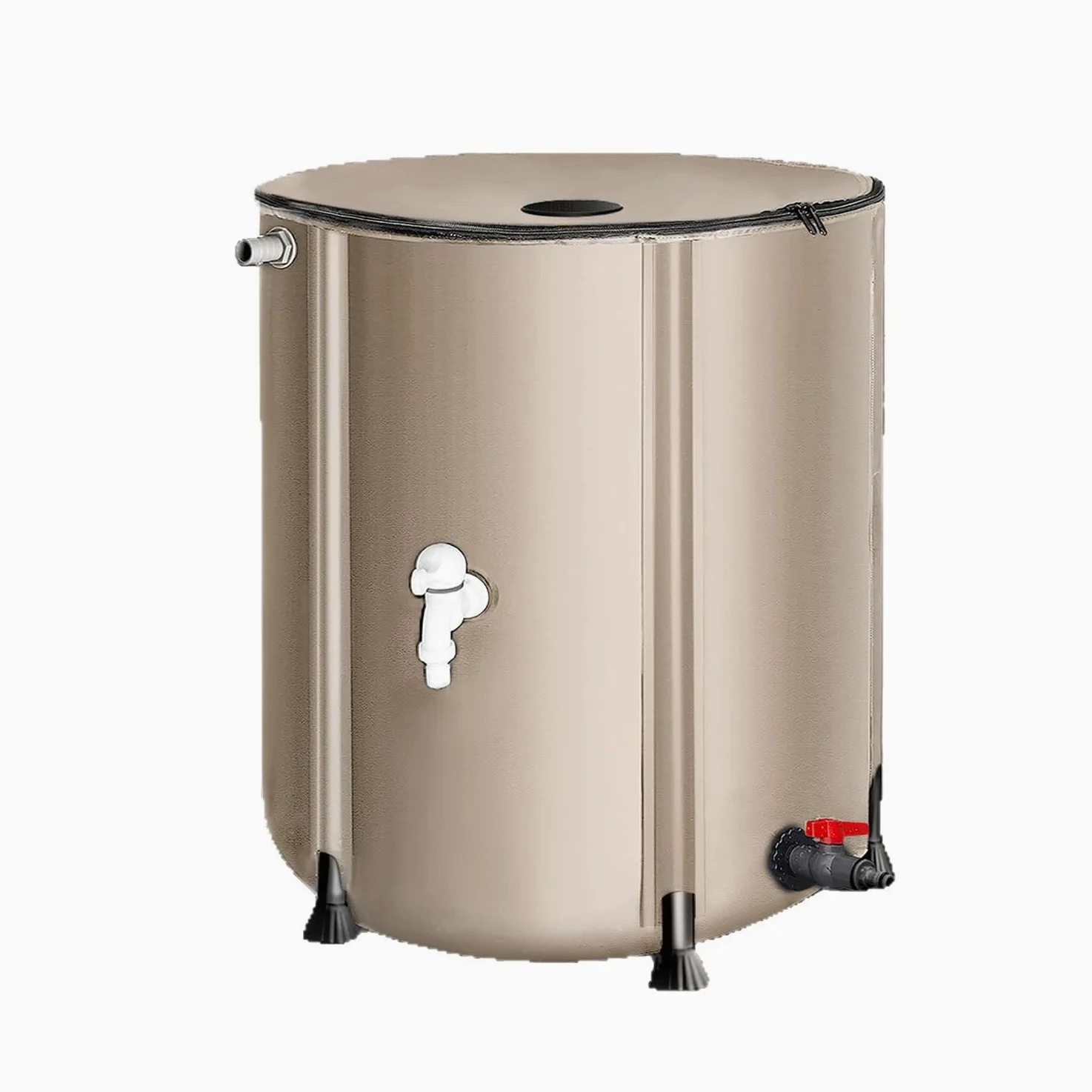 Depósito de recolección de agua de lluvia de 380 L con grifo de filtración resistente a los rayos UV, colector de agua de lluvia, sistema de reciclaje de agua ecológico para agua de lluvia natural Sto