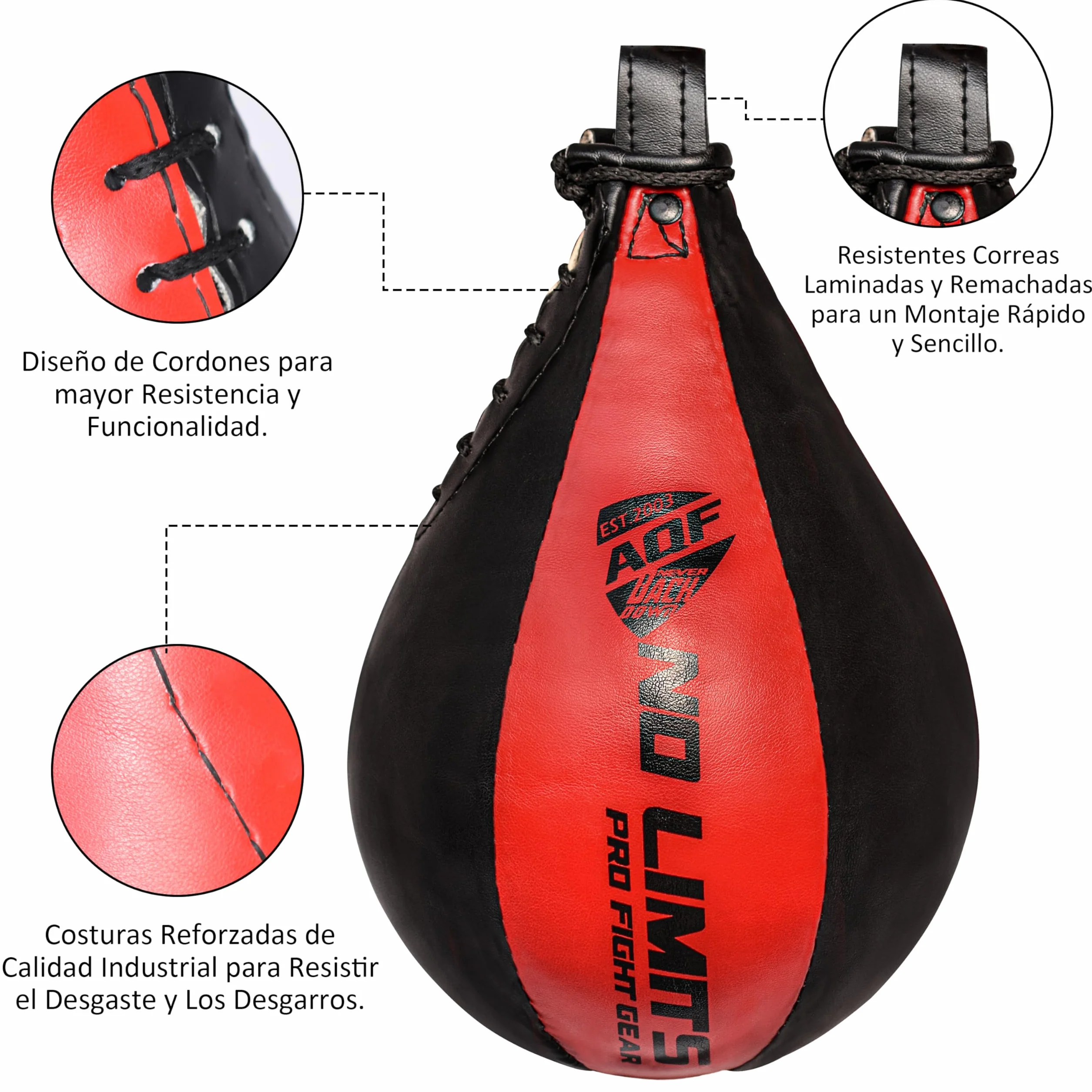 AQF Pera de Boxeo y Saco de Boxeo Punching Ball para MMA Entrenamiento