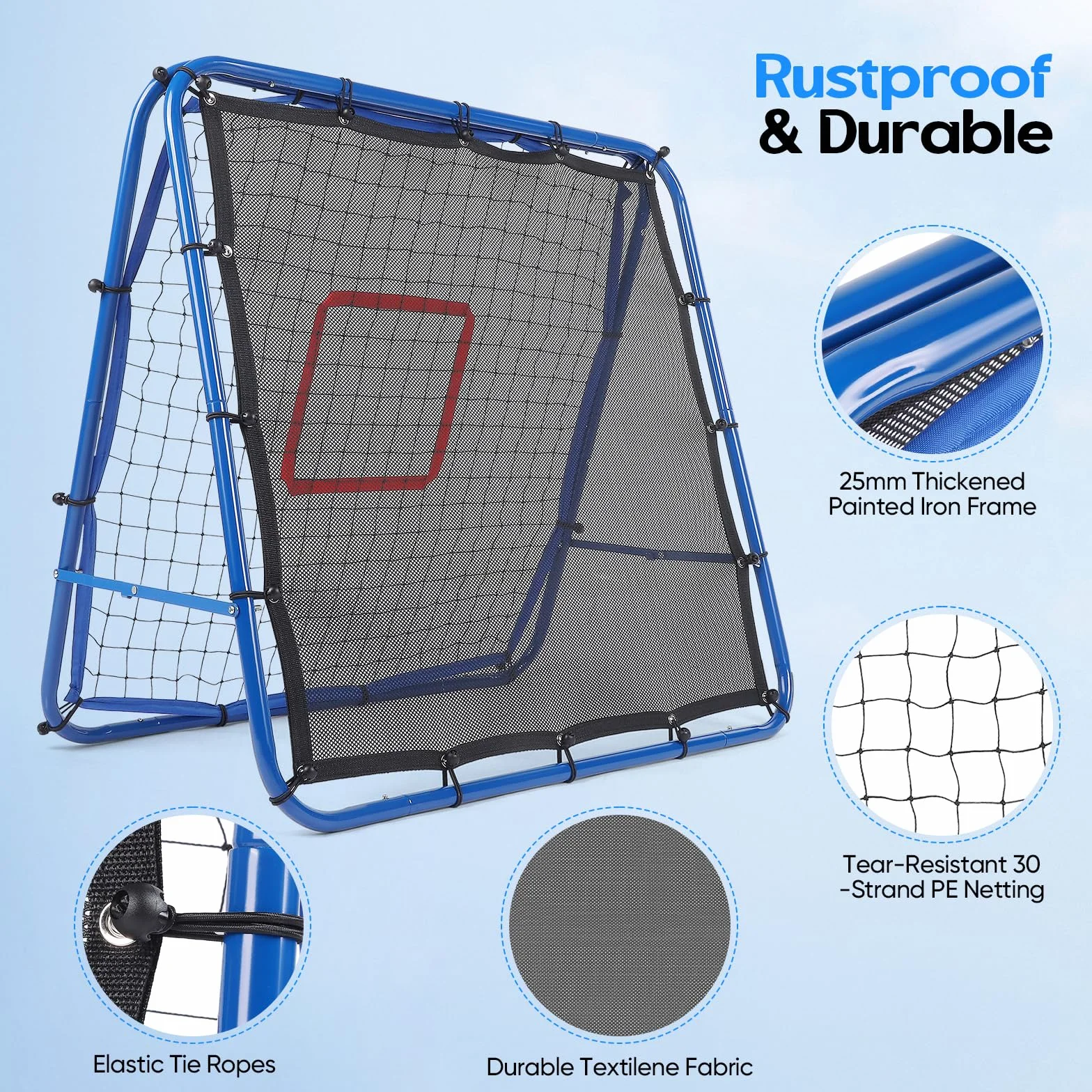 Reboteador Football Porterías de Fútbol para Jardín 100x100cm Exterior Kit Entrenamiento